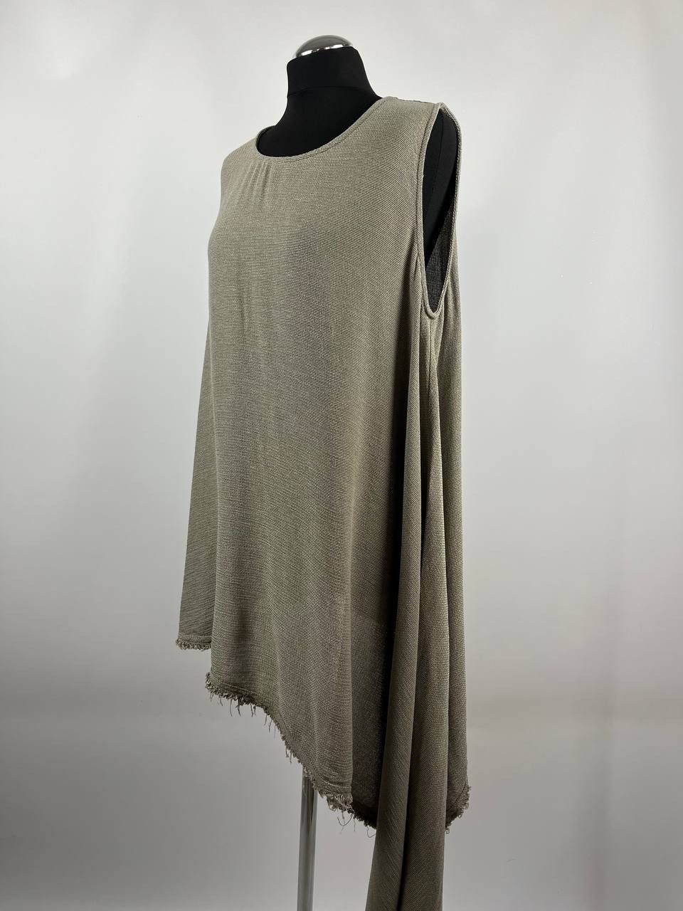 Other Ozai N Kü Womens Asymmetric Knit Dress Top Boho Sleeveless Size XXL / US 16-18 / IT 52-54 - 3 Thumbnail
