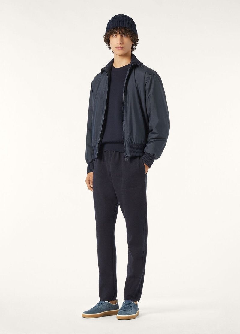 Loro Piana o1w1db10226 FAP1055 Denzel Bomber Jacket in Blue Size US L / EU 52-54 / 3 - 2 Thumbnail
