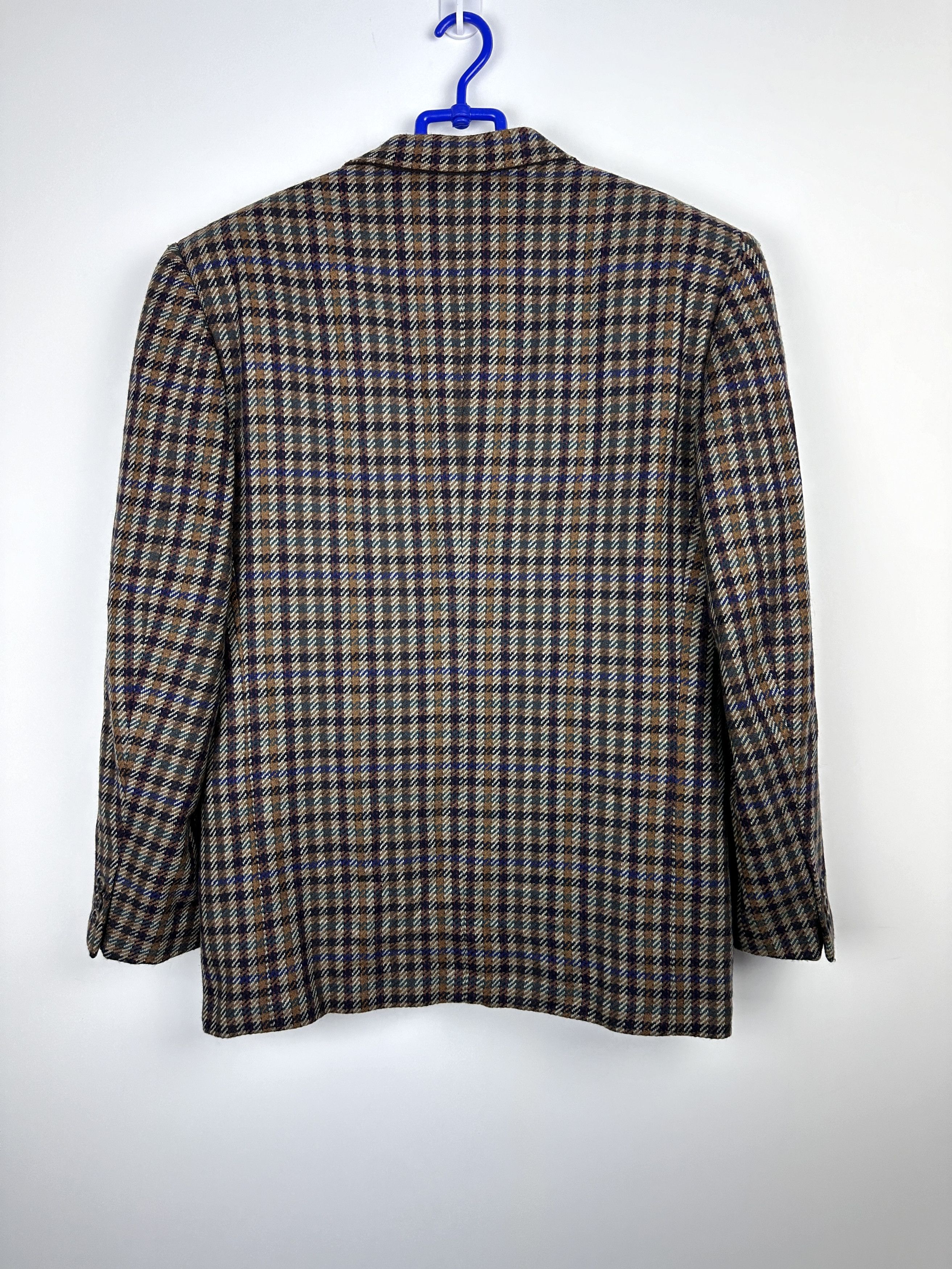 Vintage Made in Italy men cashemere blazer jacket TWEED L Size 50R - 9 Thumbnail