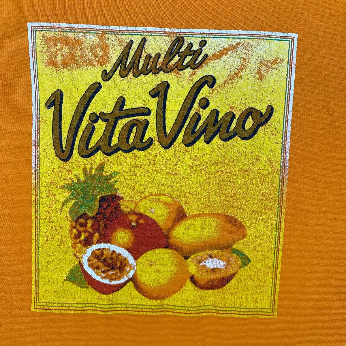 Vintage Distressed Vintage 90's MULTI VITA VINO Graphic Tee Shirt Size US XL / EU 56 / 4 - 2 Thumbnail