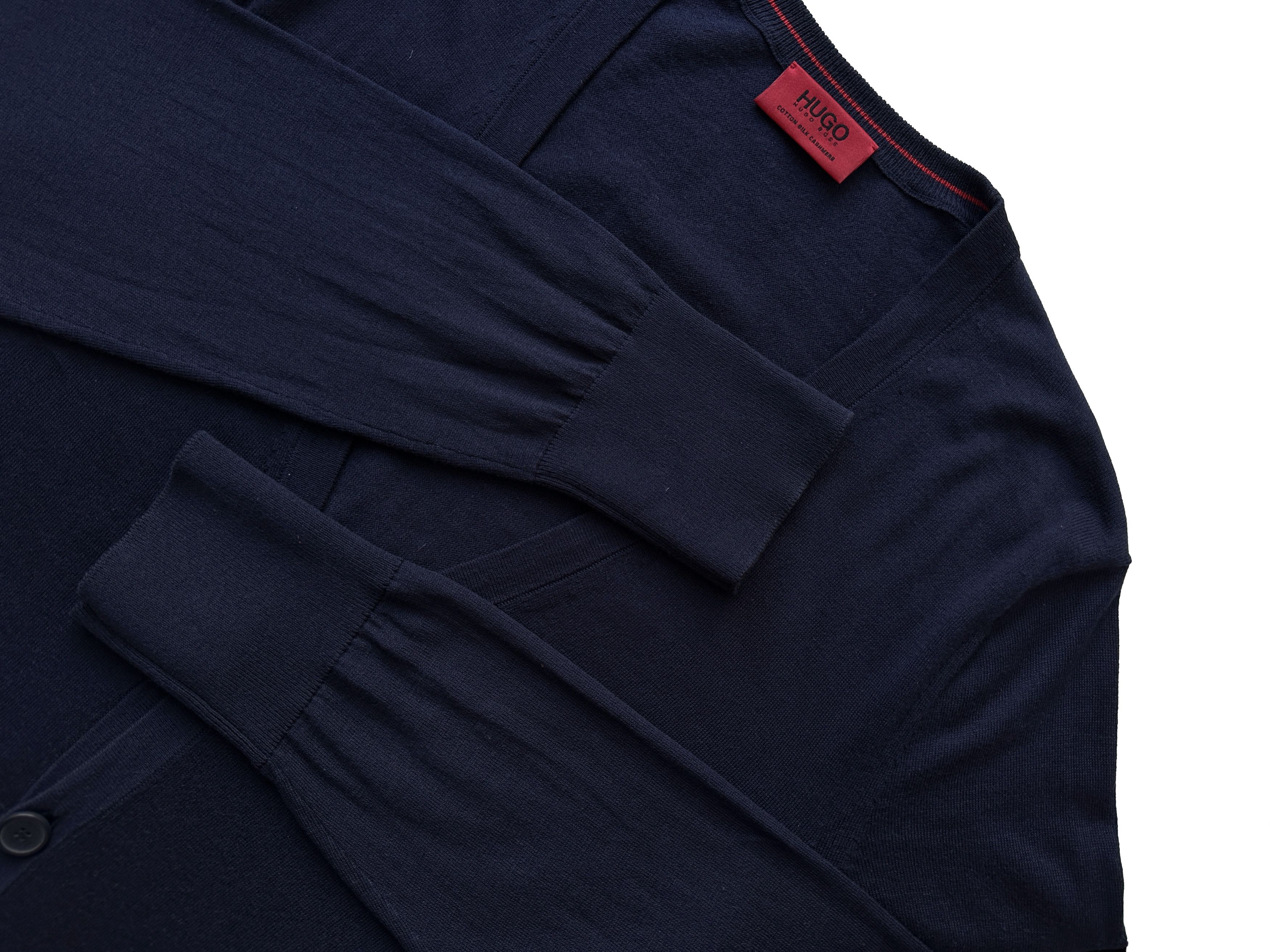 Hugo Boss Hugo Boss navy Silk & Cashmere cardigan Size US L / EU 52-54 / 3 - 5 Thumbnail
