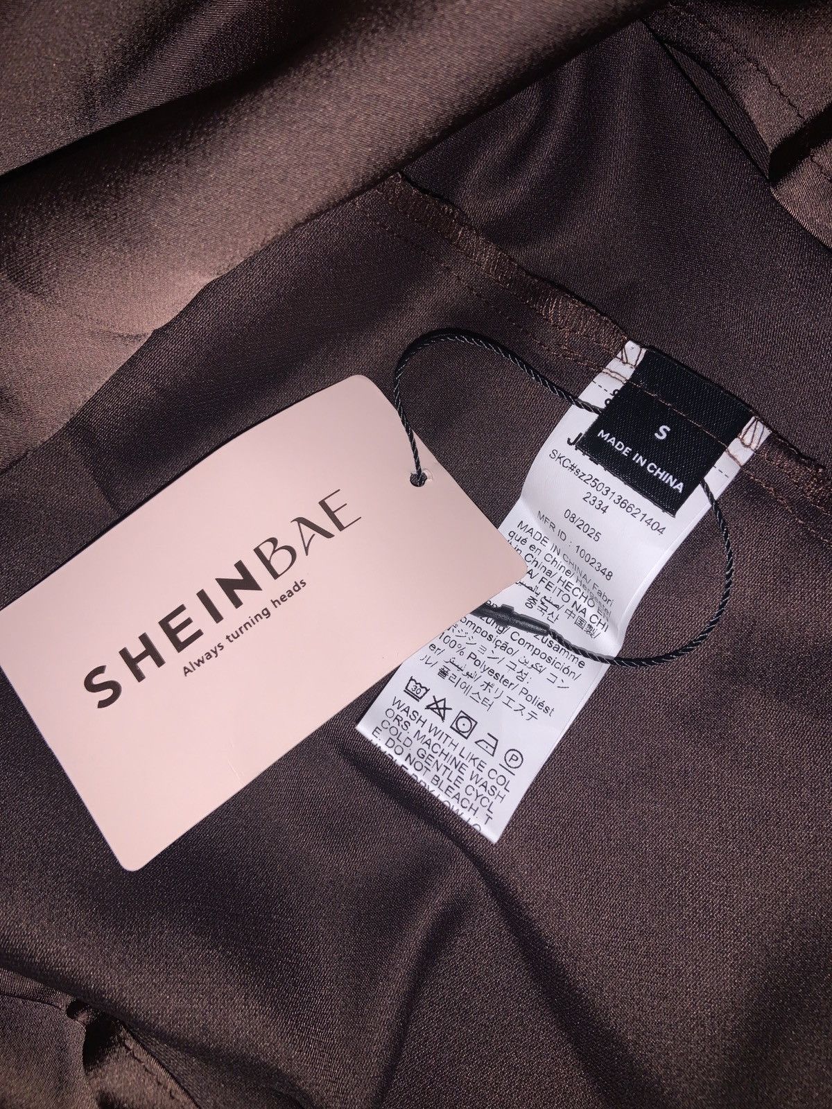 Shein Womens - Sheinbae Maxi Dress - Metallic Brown - Size Small Size S / US 4 / IT 40 - 3 Thumbnail
