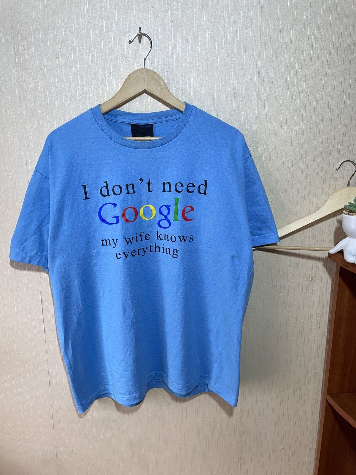 Vintage Google vintage crazy Humor T shirt streetwear Size US XL / EU 56 / 4 - 1 Thumbnail