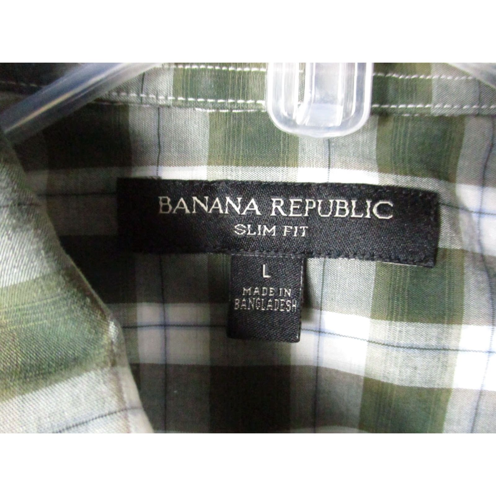 Banana Republic VINTAGE Banana Republic Shirt? No, Banana Republic Shirt Large Men Slim Fit Button Green Plaid Long Sleeve Size US L / EU 52-54 / 3 - 4 Thumbnail