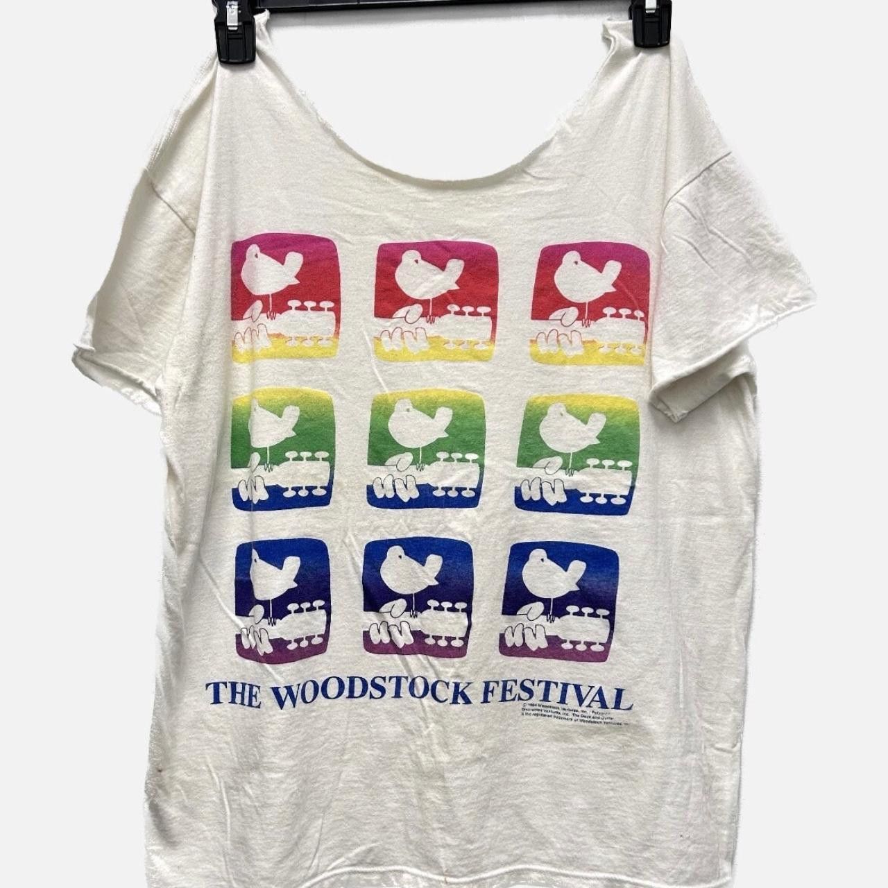 image of 1994 "the Woodstock Festival" Tee in White, Men's (Size Large)