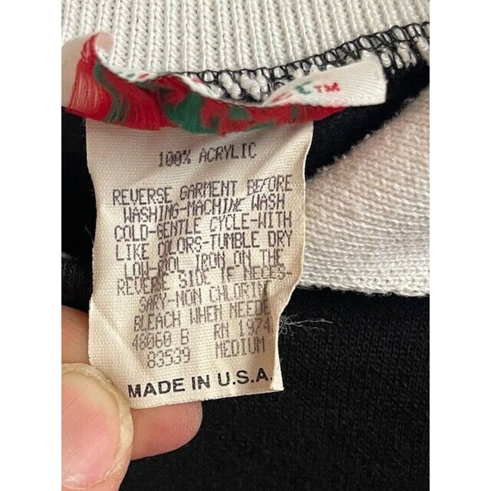 Other Vintage Christmas Sweatshirt Women M Ugly Sweater Kitsch USA Size M / US 6-8 / IT 42-44 - 5 Thumbnail