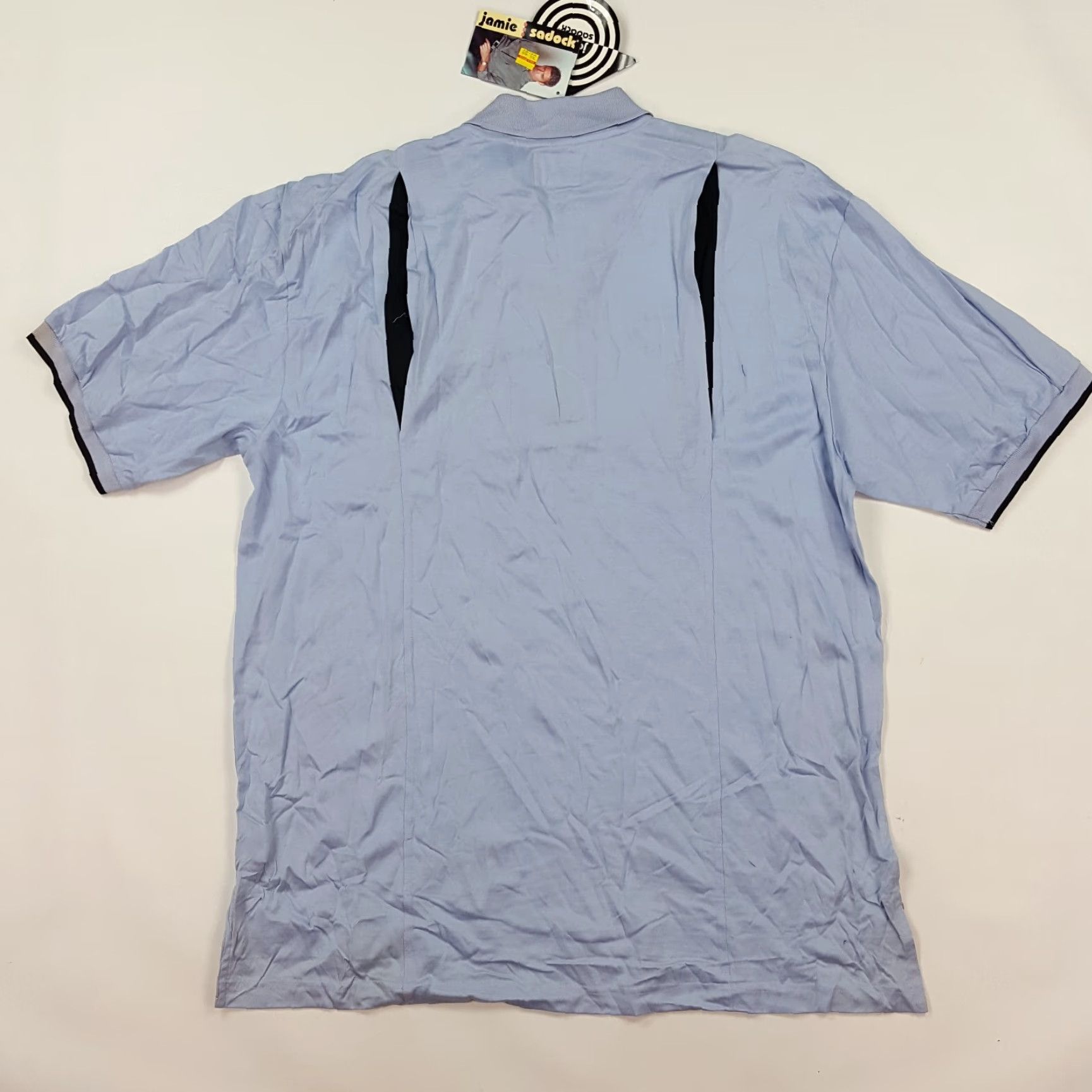 Vintage VINTAGE Jamie Sadock Polo Shirt Men Large Short Sleeve Zip Collared Pocket Blue 90s Preppy PGA Sports Golf Tennis Casual Size US L / EU 52-54 / 3 - 6 Thumbnail