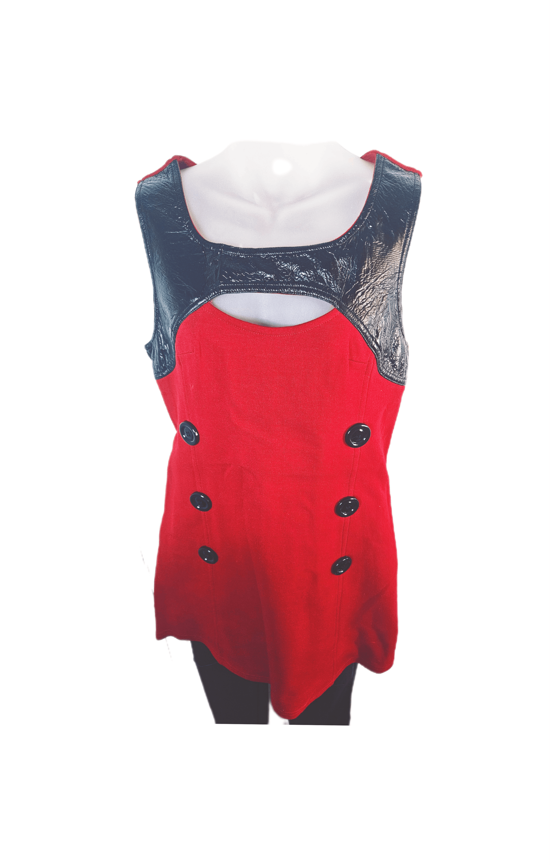 Other Twiggy France 1960s Mod Cherry Red Dress – Mint Condition Size M / US 6-8 / IT 42-44 - 3 Thumbnail