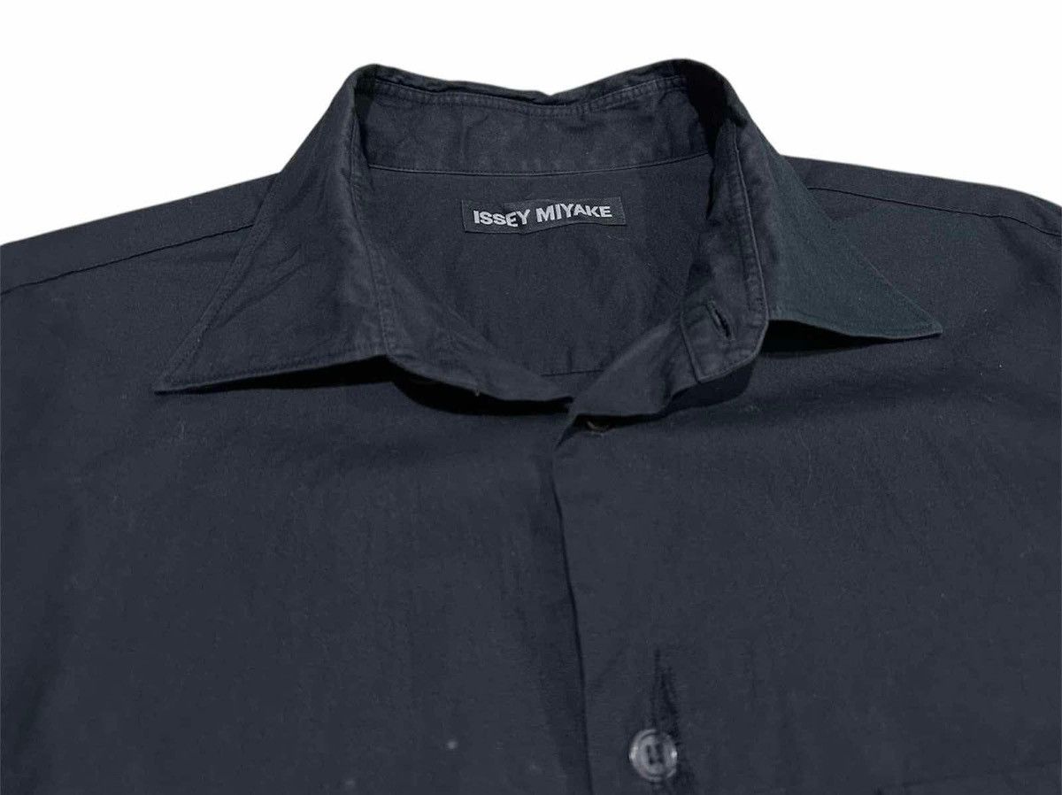 Issey Miyake 🔥Late 90s Vintage Issey Miyake Black Shirt Size US L / EU 52-54 / 3 - 5 Thumbnail
