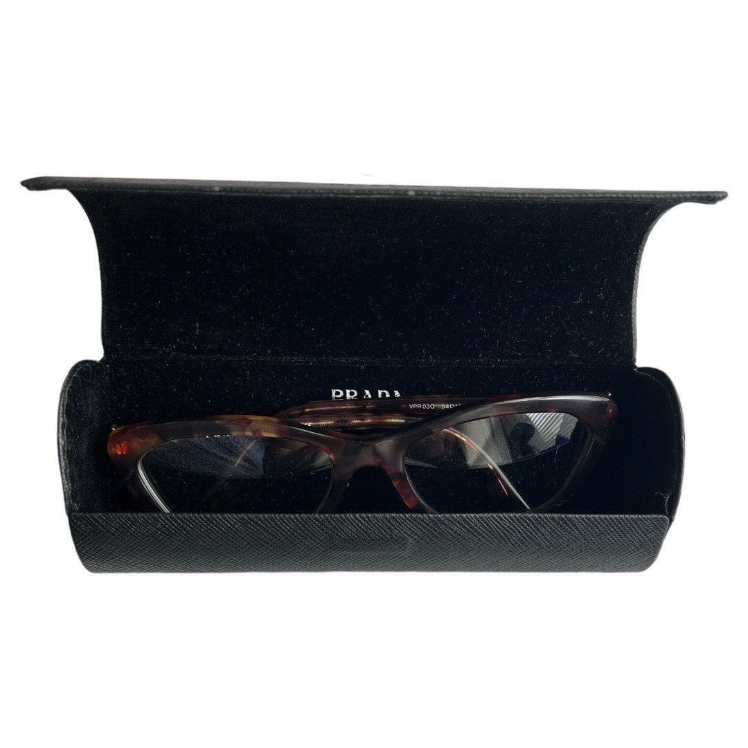 Prada PRADA VPR 03Q PDN 101 Tortoise Brown Purple Eyeglass Frames Size ONE SIZE - 8 Thumbnail