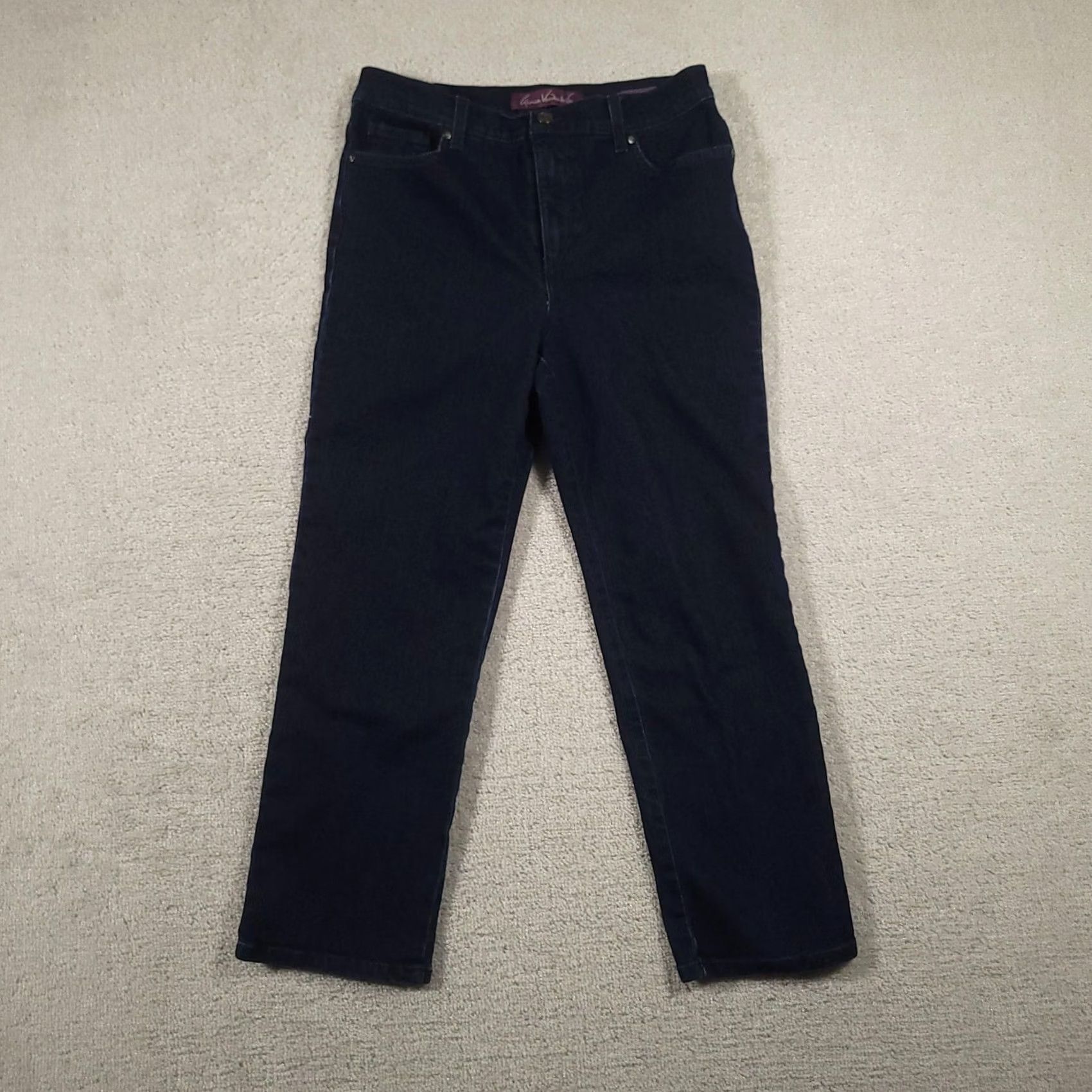 Gloria Vanderbilt Gloria Vanderbilt Jeans Womens 10P Petite Dark Wash Amanda Straight Leg Denim Size 32" / US 10 / IT 46 - 2 Thumbnail