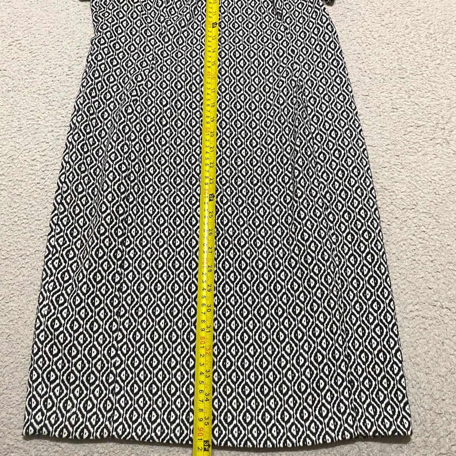 Calvin Klein Calvin Klein Dress Womens 12P Black Geometric Short Sleeve Round Neck Sheath Size 34" / US 12 / IT 48 - 5 Thumbnail