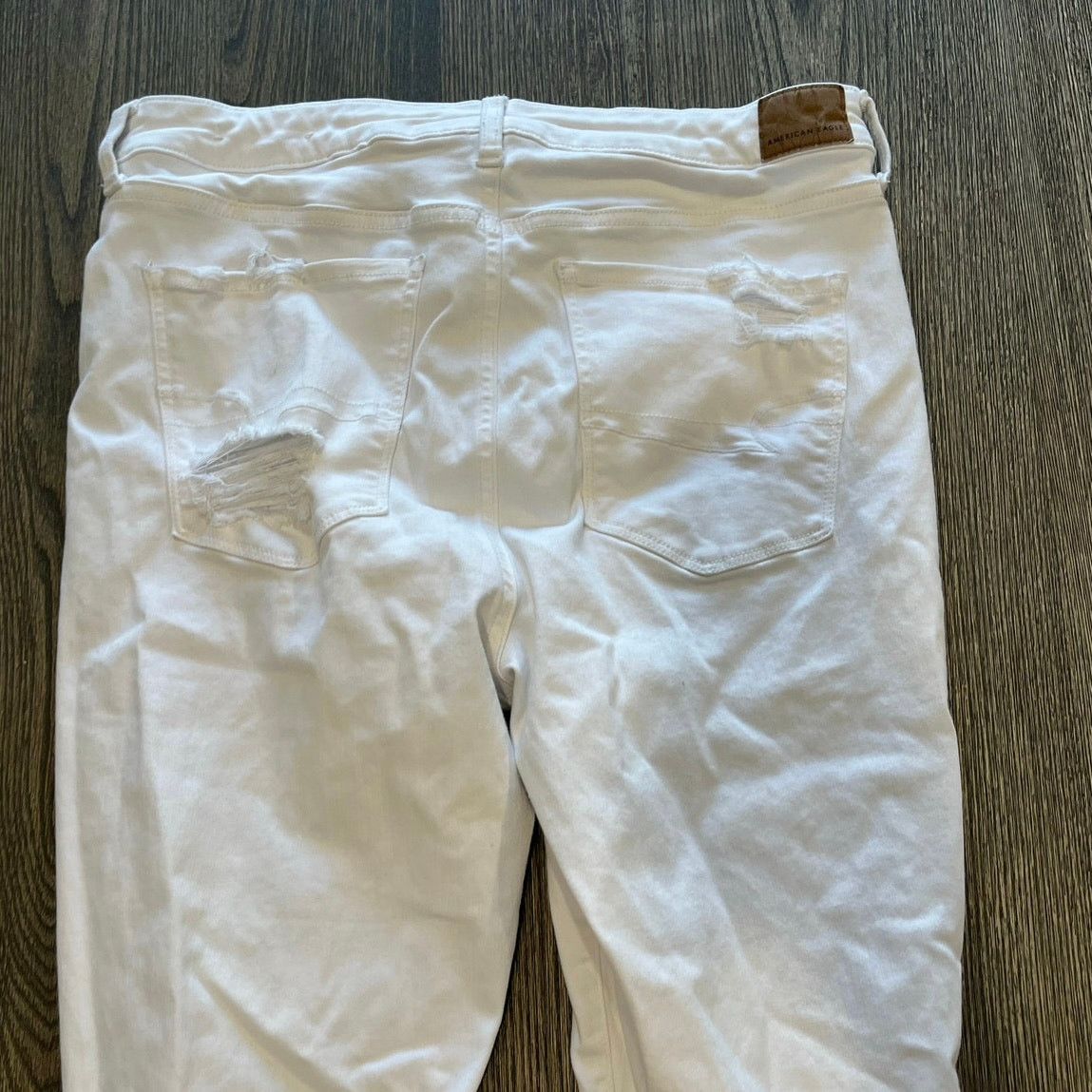 American Eagle Outfitters American Eagle Jegging Crop Jeans Distressed White Size 16 Size 38" / US 16 / IT 52 - 9 Thumbnail