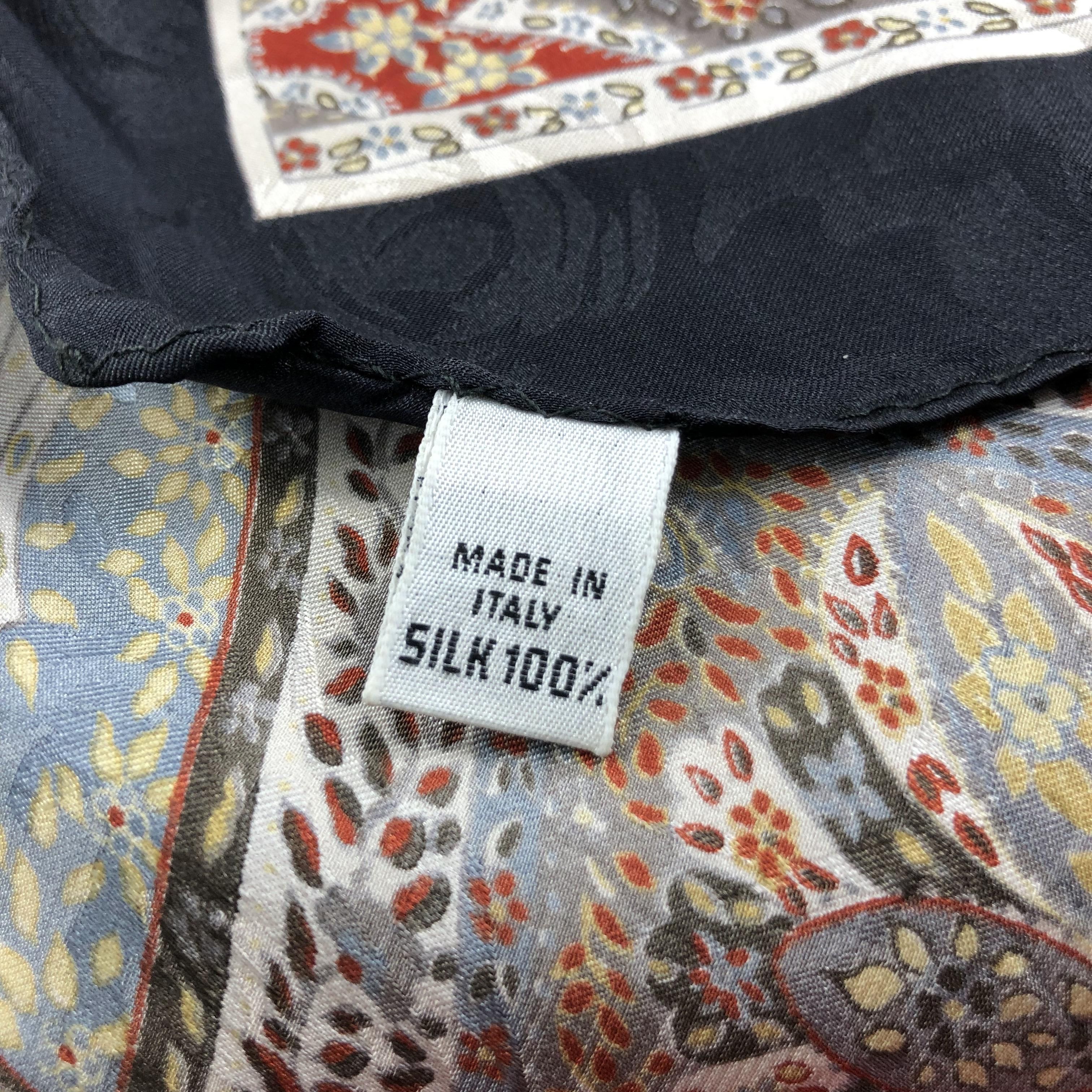 Japanese Brand Lucrezia Italy Paisley Silk Scarf M389 Size ONE SIZE - 6 Thumbnail