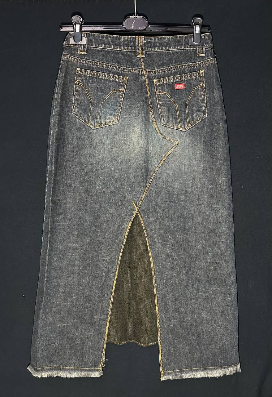 Miss Sixty × Vintage Miss Sixty Miss60 denim midi skirt Jeans Dark Denim Y2K Size 26" / US 2 / IT 38 - 4 Thumbnail