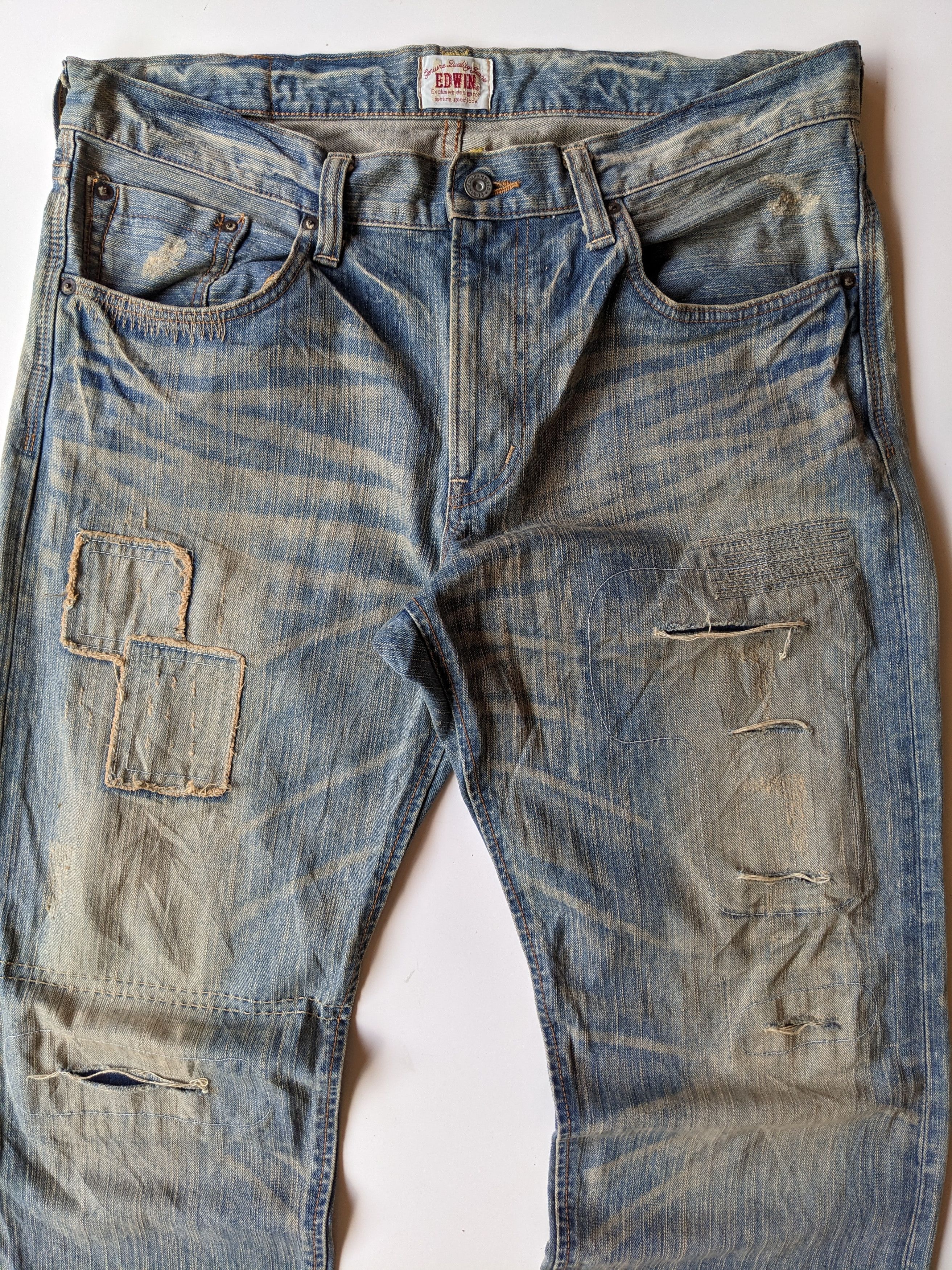 Edwin EDWIN 403XV Mudwash patchwork rusty jeans Size US 39 - 3 Thumbnail