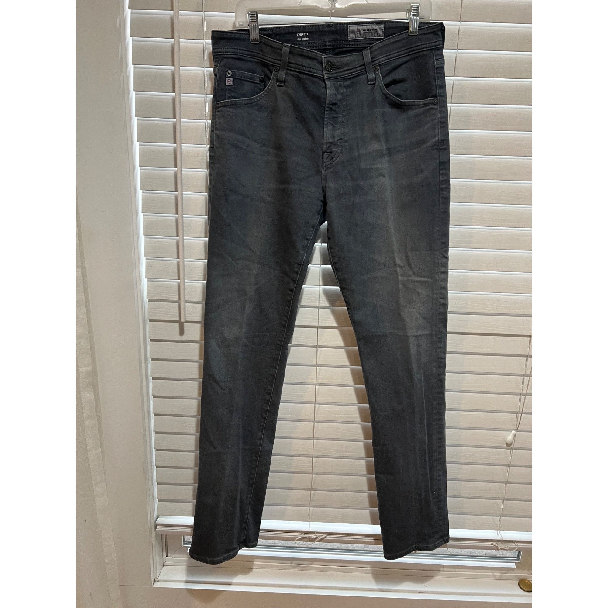 AG Adriano Goldschmied AG Adriano Goldschmied The Everett Slim Straight Jeans - Si Size US 33 - 1 Thumbnail