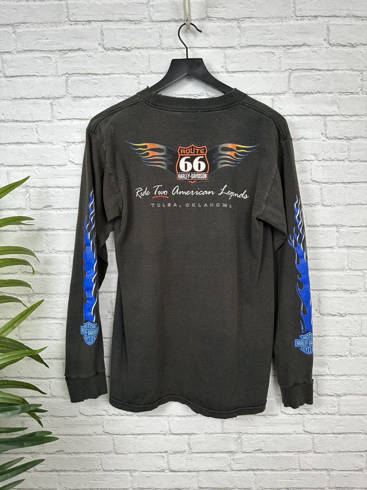 Harley Davidson (S) SICK THRASHED FADED Harley Davidson Long Sleeve T Shirt Size US S / EU 44-46 / 1 - 12 Thumbnail