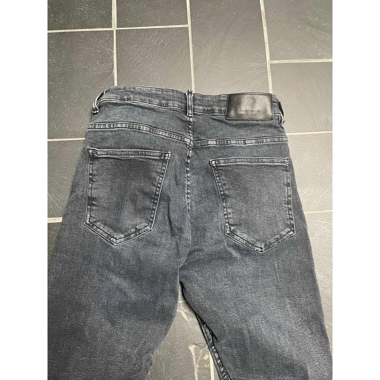 Zara Dark Blue Washed Skinny Denim Jeans ZARA Size US 31 - 5 Thumbnail