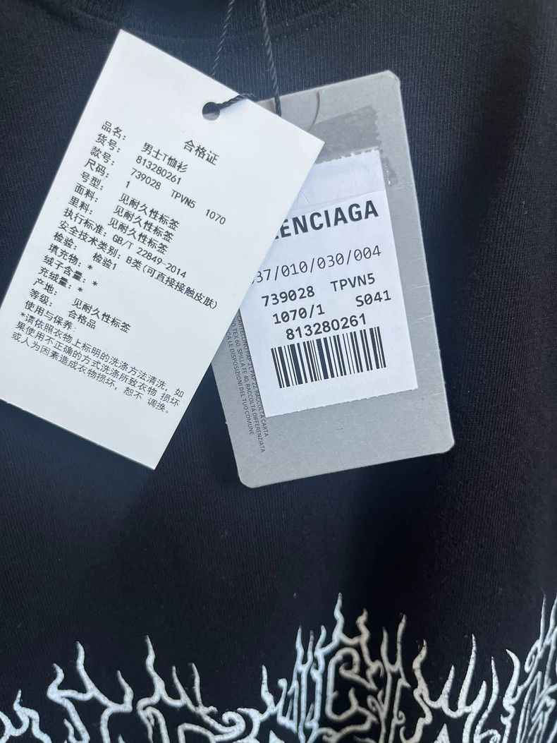 Balenciaga Balenciaga Classic Black and White Classic Letter Print T Size US S / EU 44-46 / 1 - 6 Thumbnail