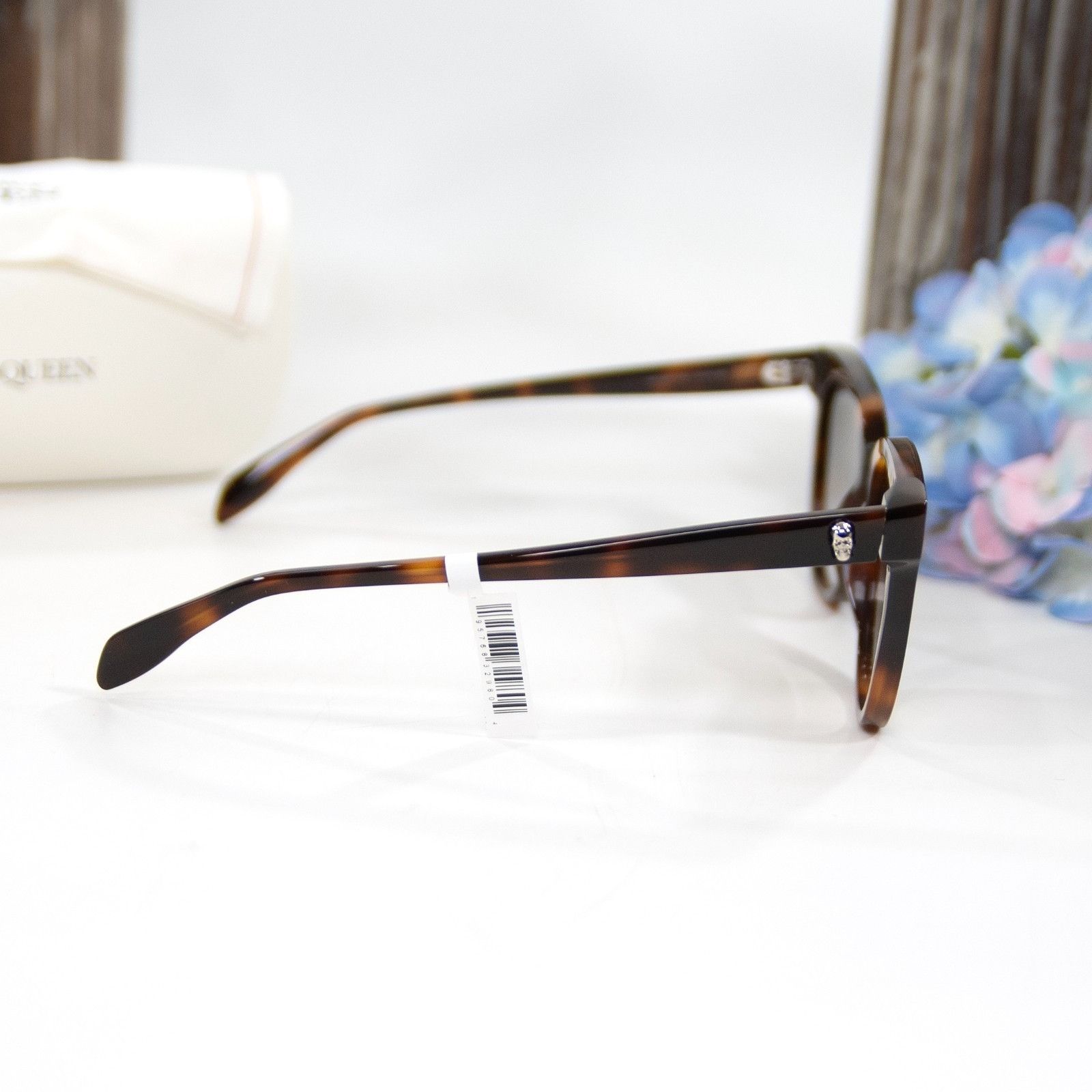 Alexander McQueen Alexander McQueen 3D Skull Tortoise Logo Havana Acrylic Sung Size ONE SIZE - 7 Thumbnail