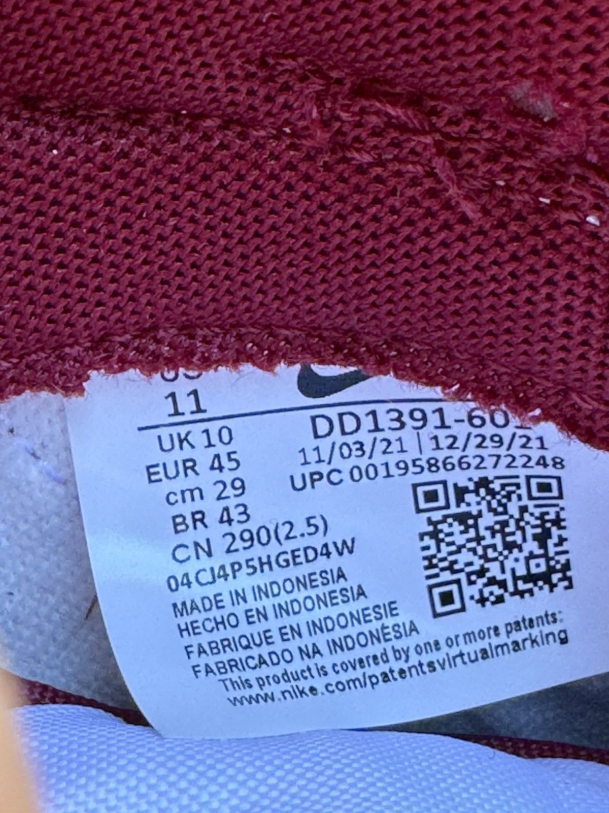 Nike Nike Dunk Low “Team Red” Size US 11 / EU 44 - 6 Thumbnail