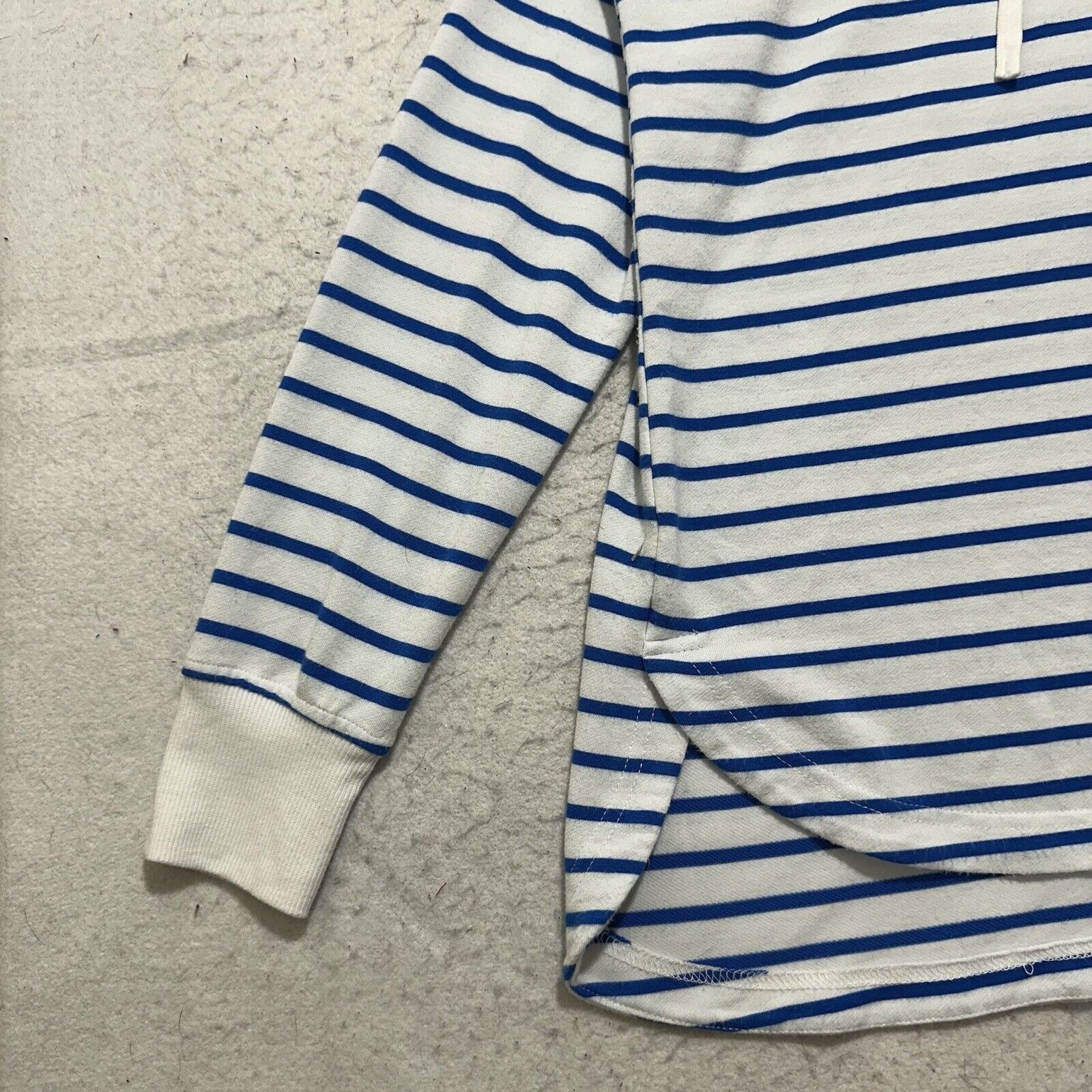 Other Jane and Delancey Small Blue White Striped Hoodie Sweatshirt Size S / US 4 / IT 40 - 6 Thumbnail