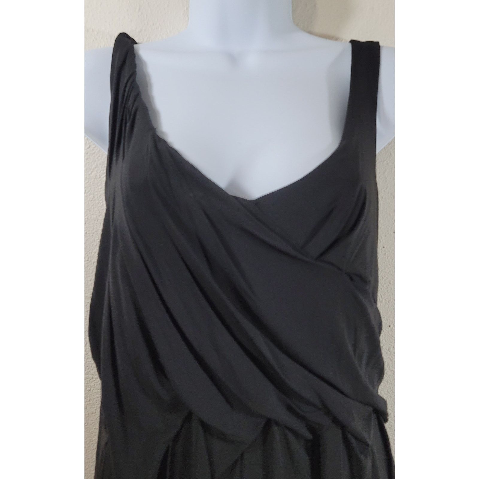 Other Gianni Bini Black Pleated Cross Bodice Pencil Dress Small Size S / US 4 / IT 40 - 6 Thumbnail