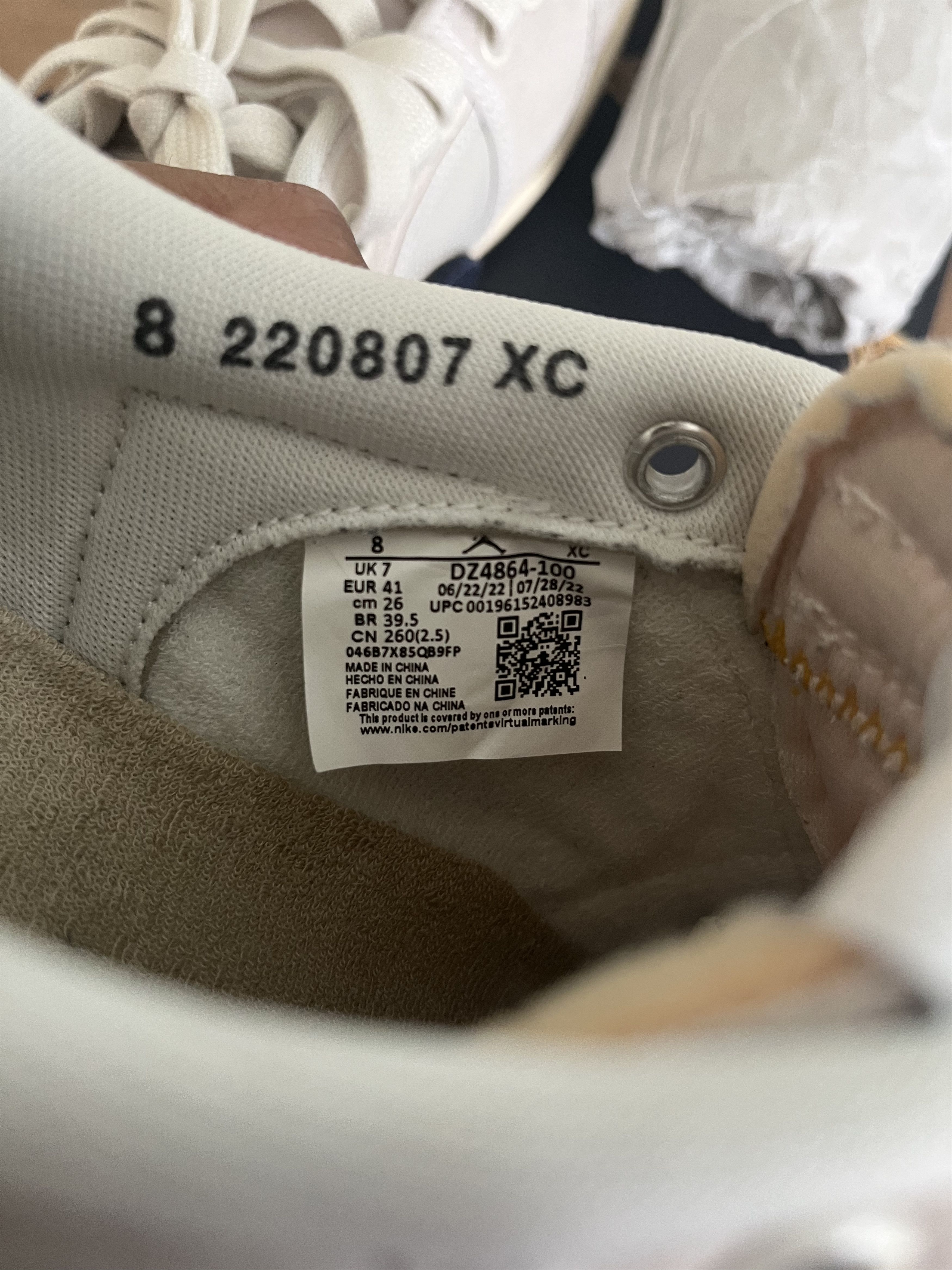 Jordan Brand × Nike × Union LA Union LA x Air Jordan 1 KO Low 'Sail Muslin' Size US 8 / EU 41 - 8 Thumbnail