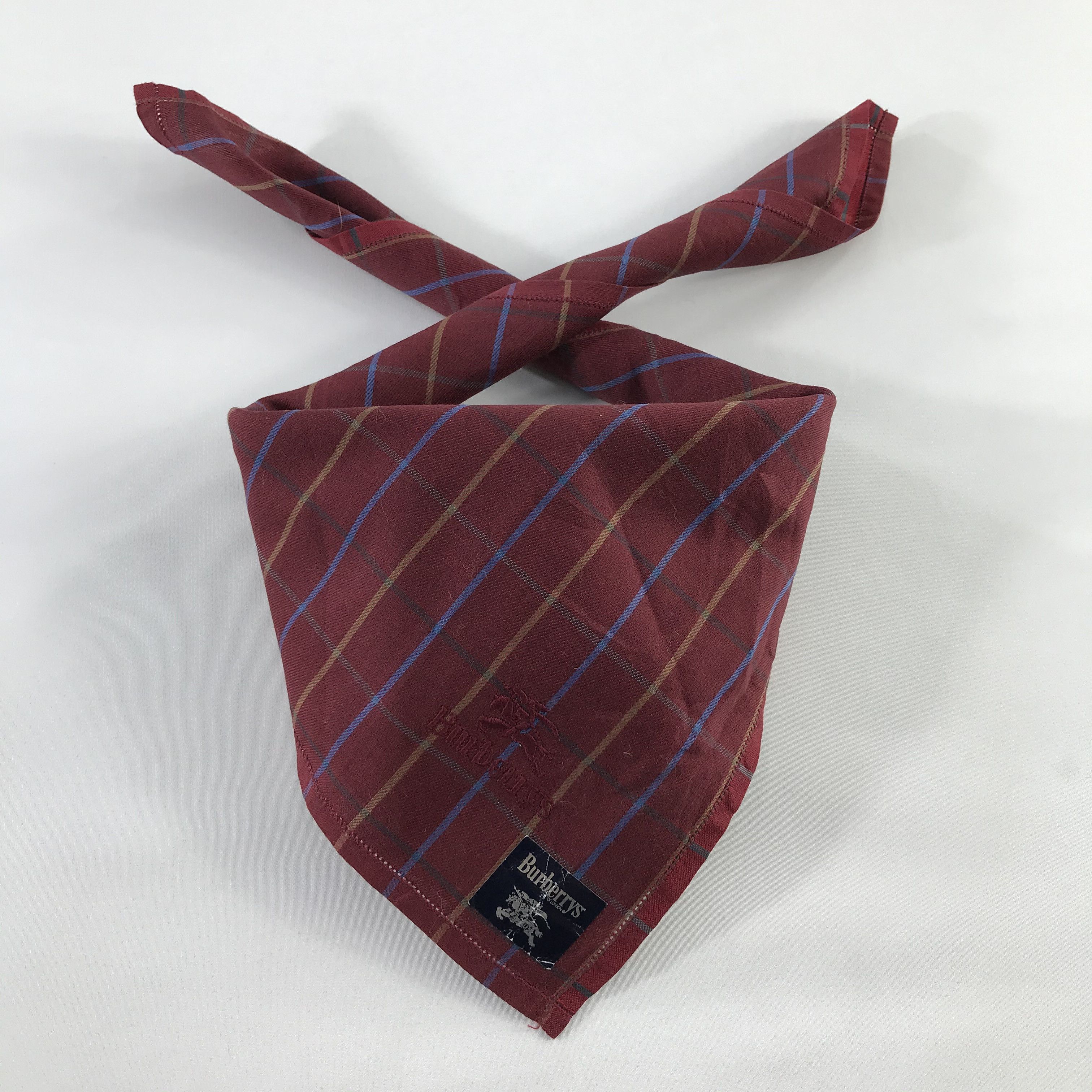 Burberry × Vintage Burberry Bandana / Handkerchief / Neckerchief - S644 Size ONE SIZE - 3 Thumbnail