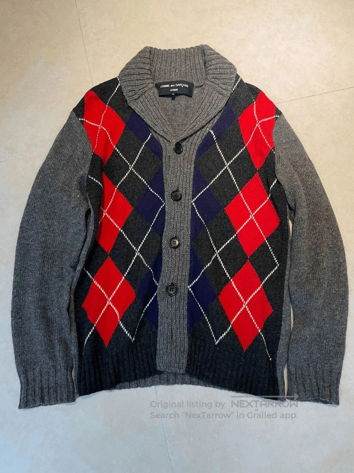 Comme des Garcons Comme Des Garcons Homme Plaid Joint Cardigan. Size US M / EU 48-50 / 2 - 1 Thumbnail