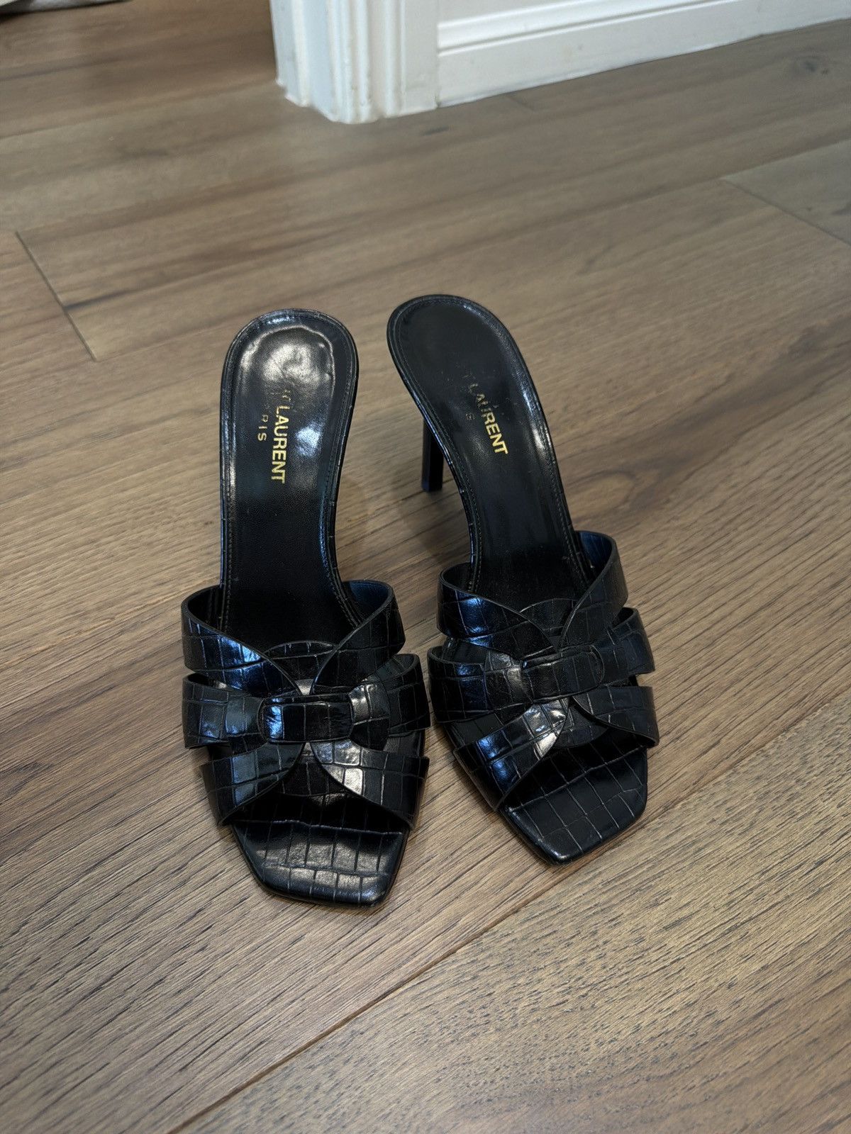 Saint Laurent Paris Tribute Miles IN CROCODILE EMBOSSED LEATHER Size US 8 / IT 38 - 1 Thumbnail