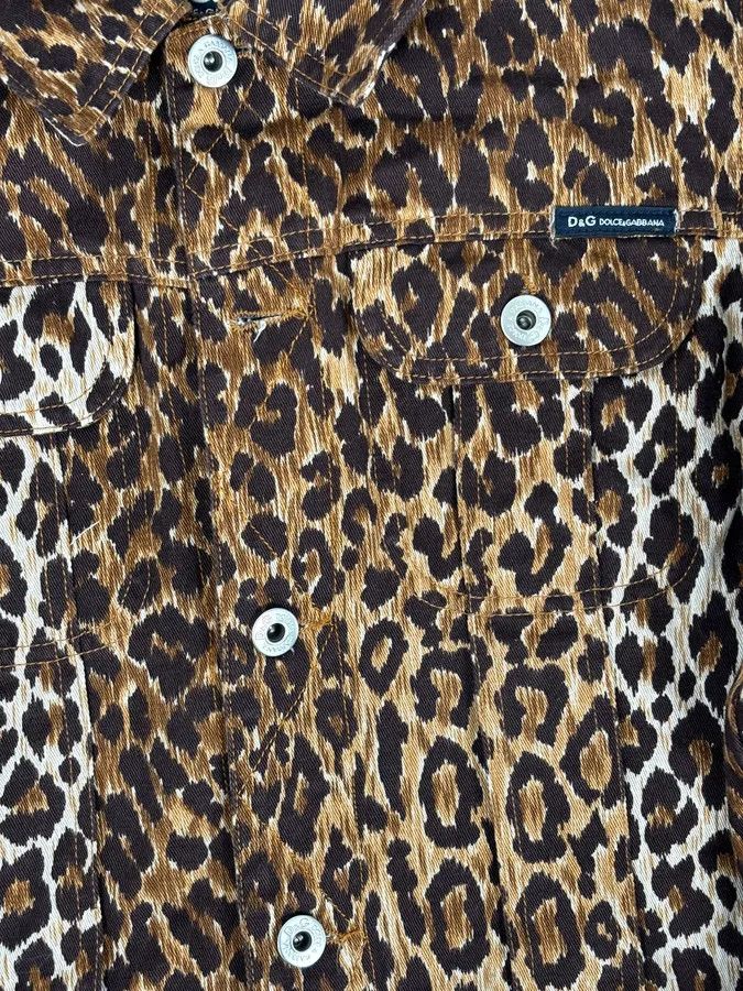 Dolce & Gabbana 2000s Dolce & Gabbana Leopard Print Denim Jacket Size S / US 4 / IT 40 - 8 Thumbnail