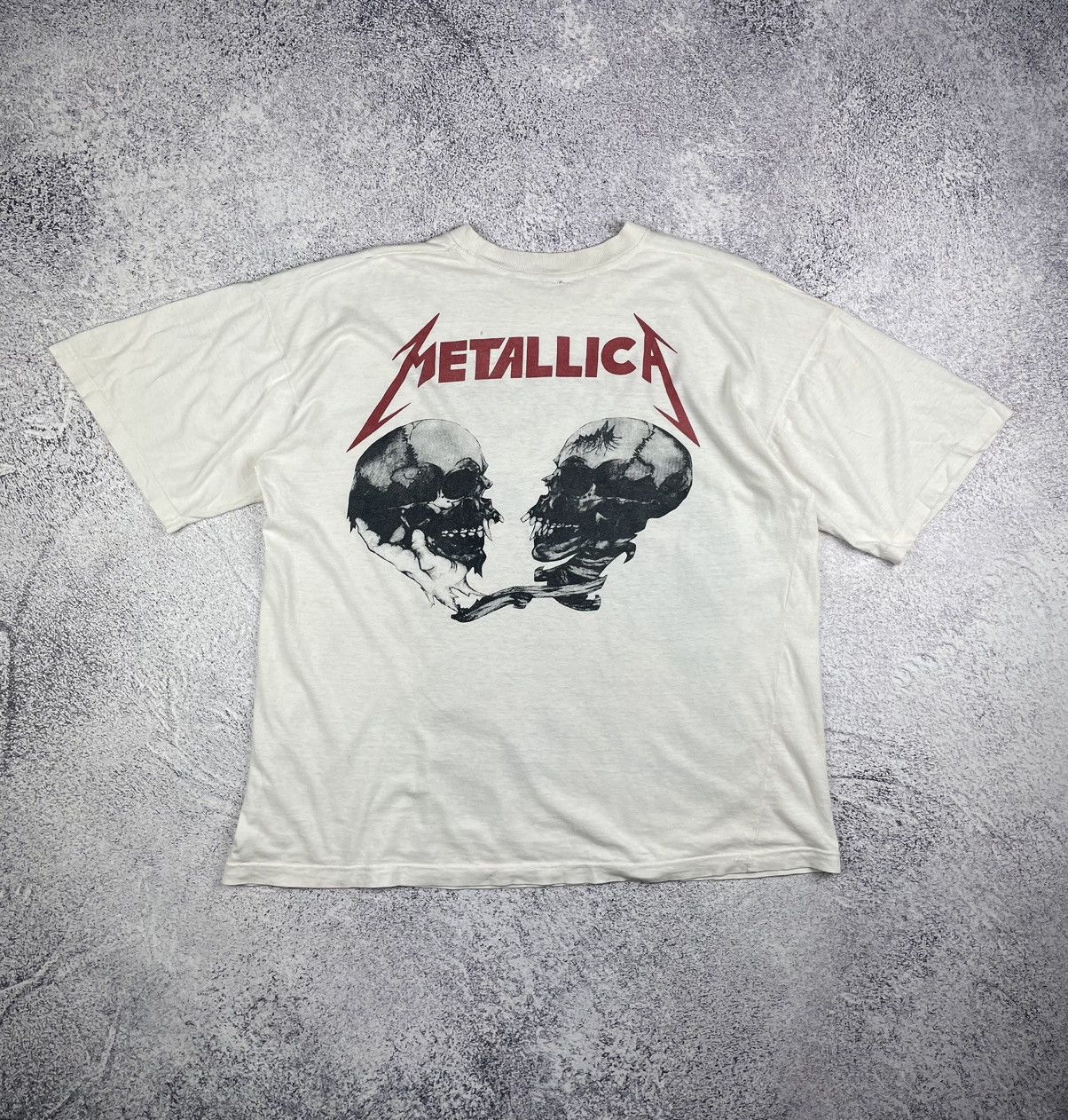 Metallica 90s Metallica Double-Sided Band Tee White Graphic Sz S-M Size US M / EU 48-50 / 2 - 10 Thumbnail