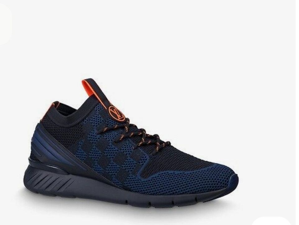 Louis Vuitton Louis Vuitton Navy Blue/Black Damier Knit Sneaker US 10.5 Size US 10.5 / EU 43-44 - 1 Thumbnail
