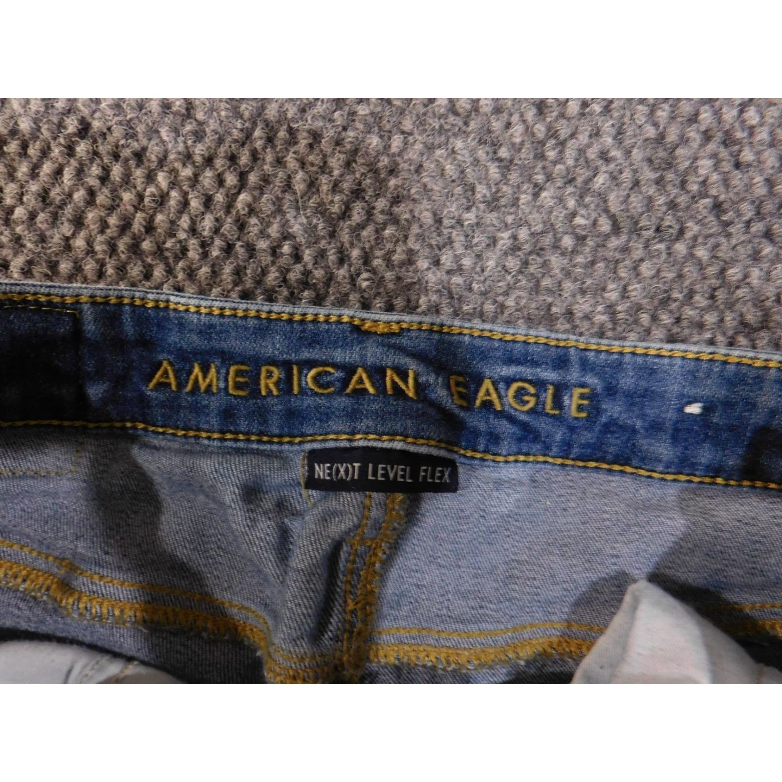 Vintage VINTAGE? No. American Eagle Jeans Mens 28x32 Blue Next Level Flex Skinny Distressed Stretch Shirt? Size US 28 / EU 44 - 4 Thumbnail