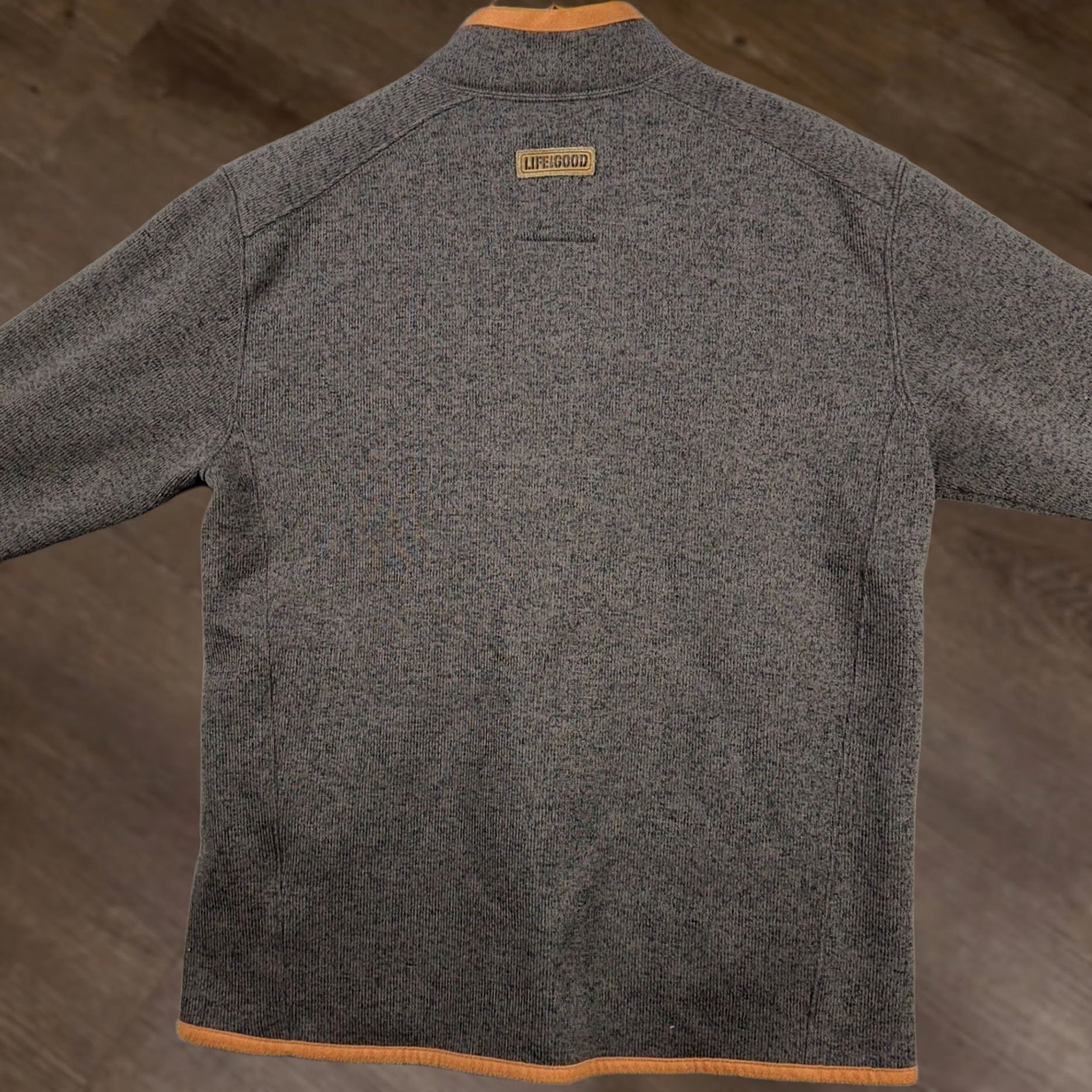 Life is Good Life is Good Fleece Sweater Pullover Mens Medium Gray Quarter Zip Long Sleeve Size US M / EU 48-50 / 2 - 1 Thumbnail
