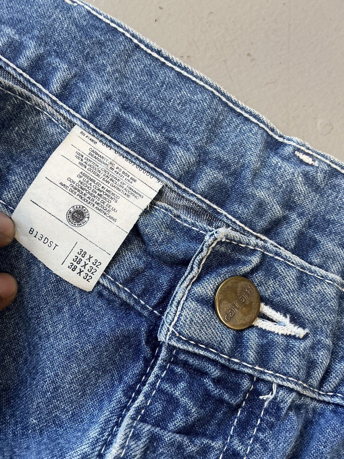Carhartt × Vintage Vintage Carhartt B13 DST carpenter denim Size US 36 / EU 52 - 4 Thumbnail