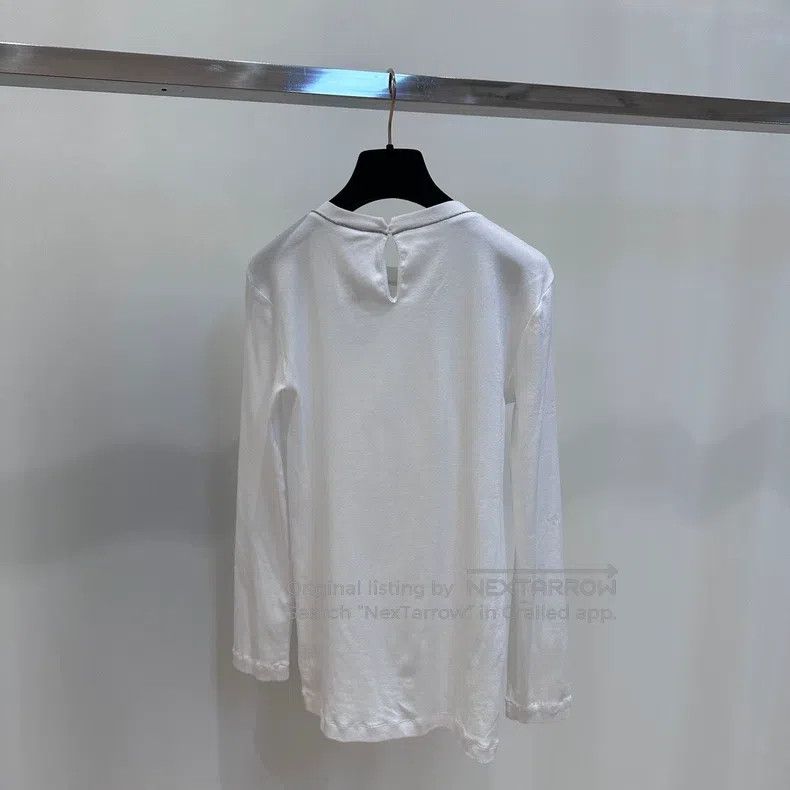 Brunello Cucinelli Brunello Cucinelli Beaded trim threaded T-shirt Size L / US 10 / IT 46 - 2 Thumbnail