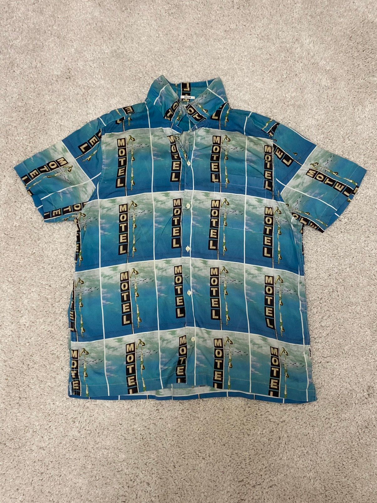 Pre-owned Made In Usa X Vintage Motel Retro Girls All Over Print Bright Wrangler Shirt In Multicolor