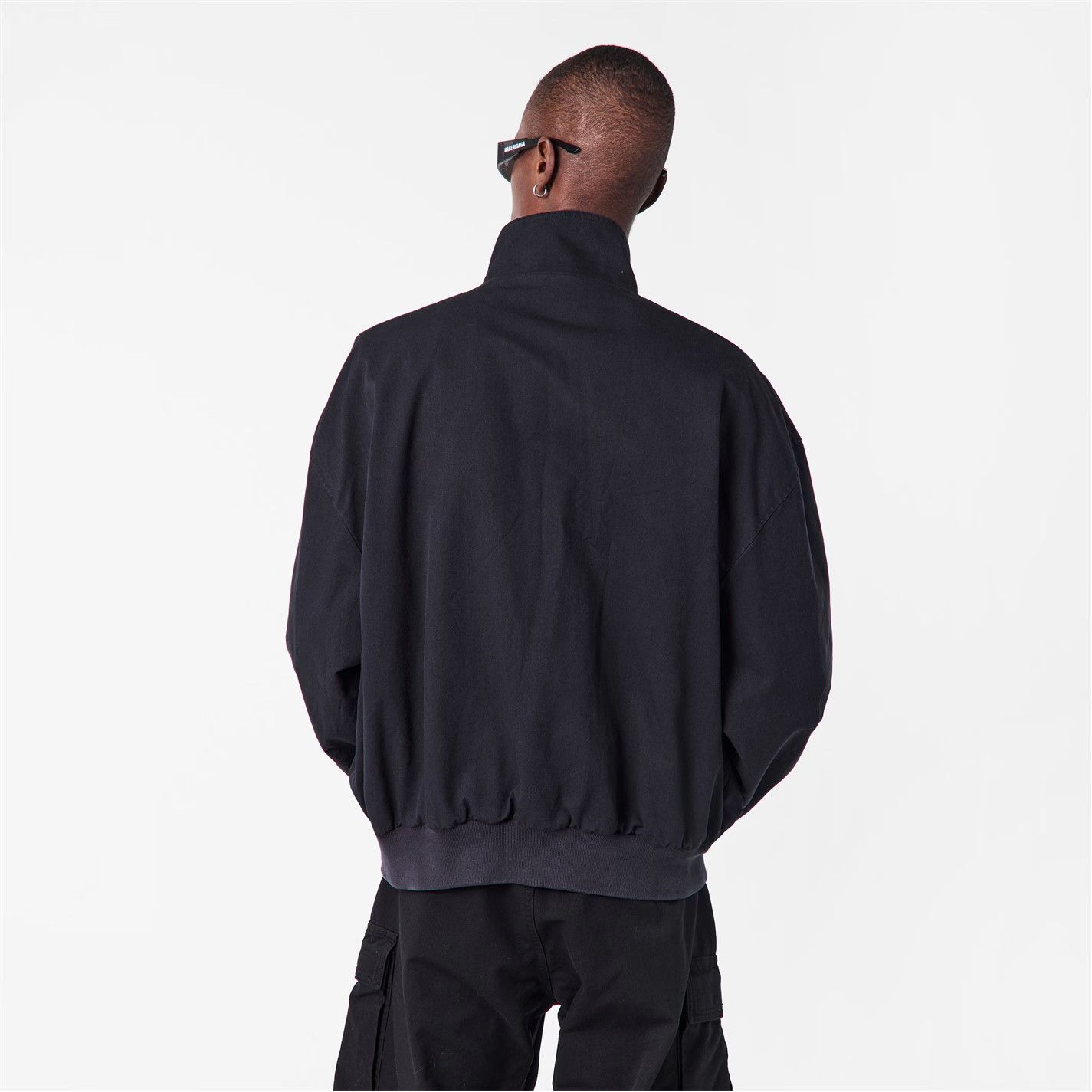 Balenciaga o1g2r1mq0226 Bal Reverse Bomber Jacket In Beige/Blue Size US S / EU 44-46 / 1 - 5 Thumbnail