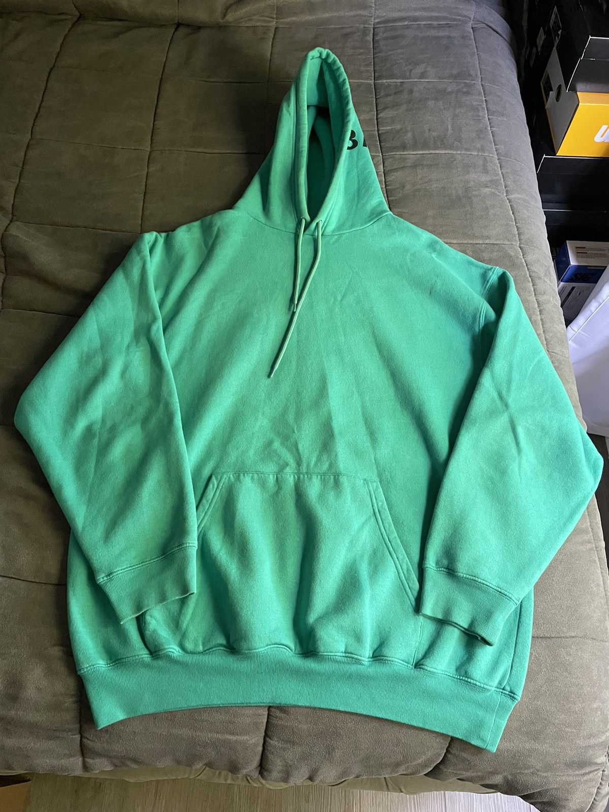 Balenciaga Balenciaga Teal Logo Oversized Hoodie Size US M / EU 48-50 / 2 - 1 Thumbnail