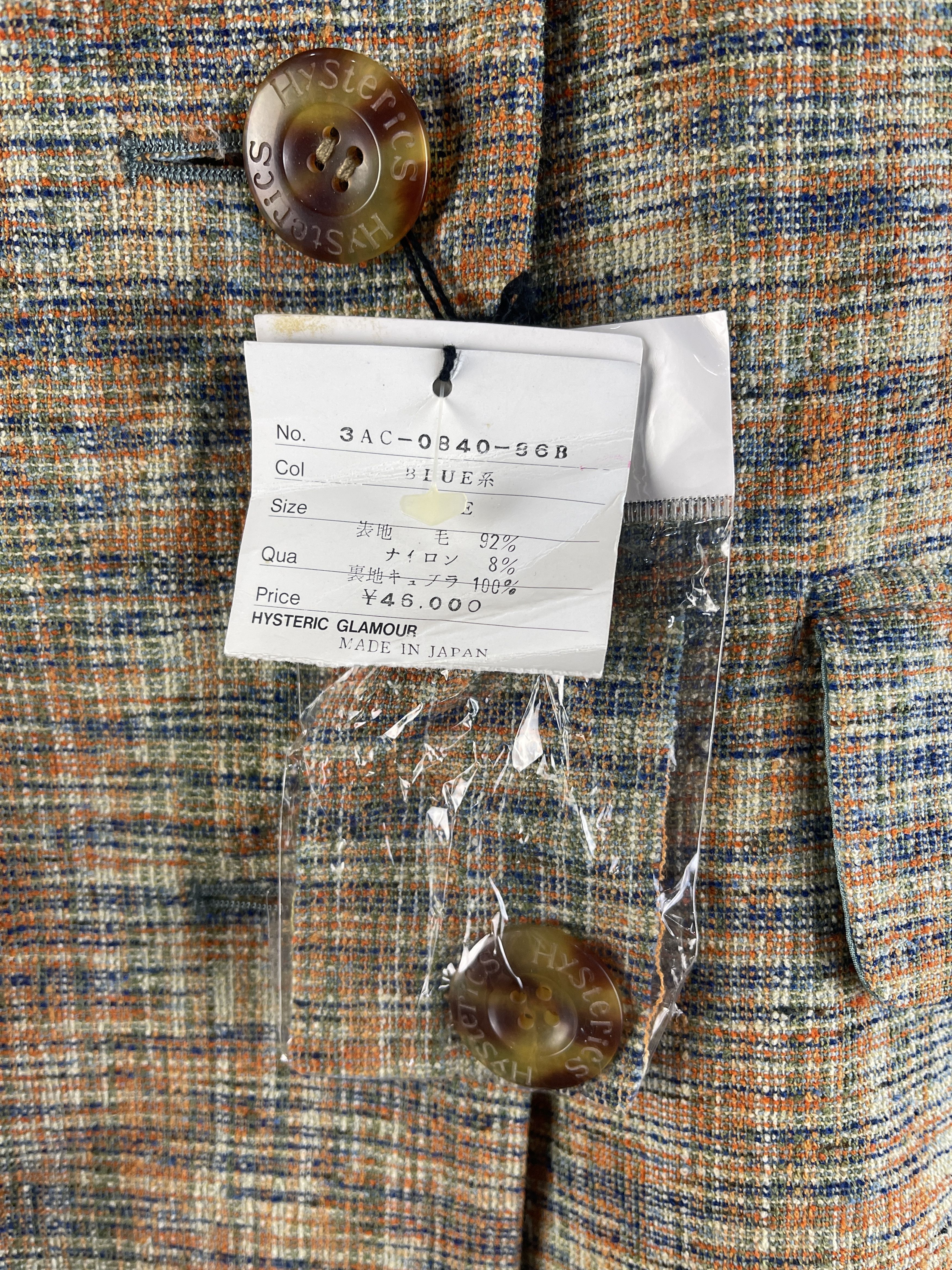 Hysteric Glamour Hysterics by Hysteric Glamour Wool Tweed Double Breasted Size US XS / EU 42 / 0 - 17 Thumbnail