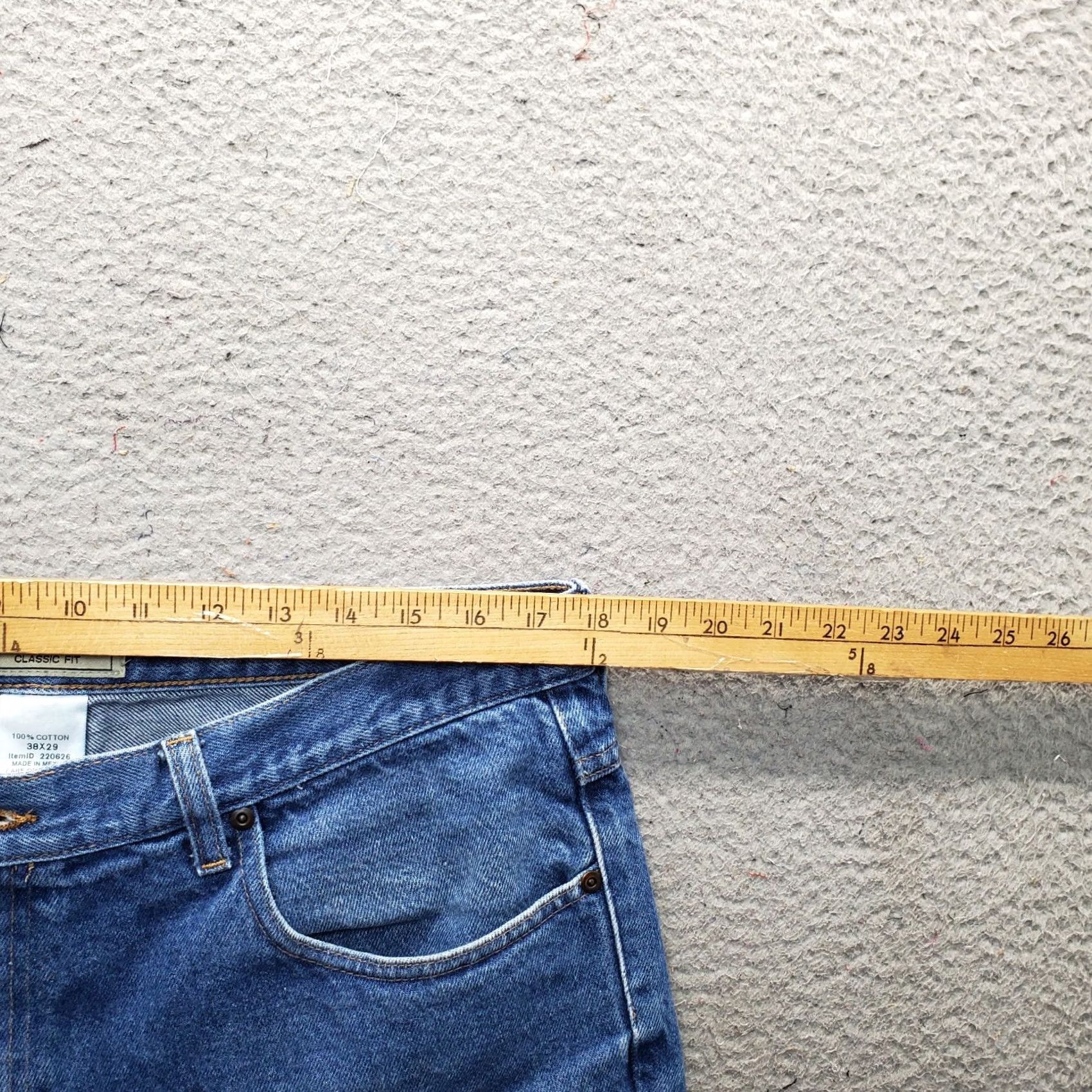 Vintage L.L. Bean Mens Jeans 38x29 Blue Denim Straight Classic Fit Stonewash 5-Pocket Zip Button Size US 38 / EU 54 - 6 Thumbnail