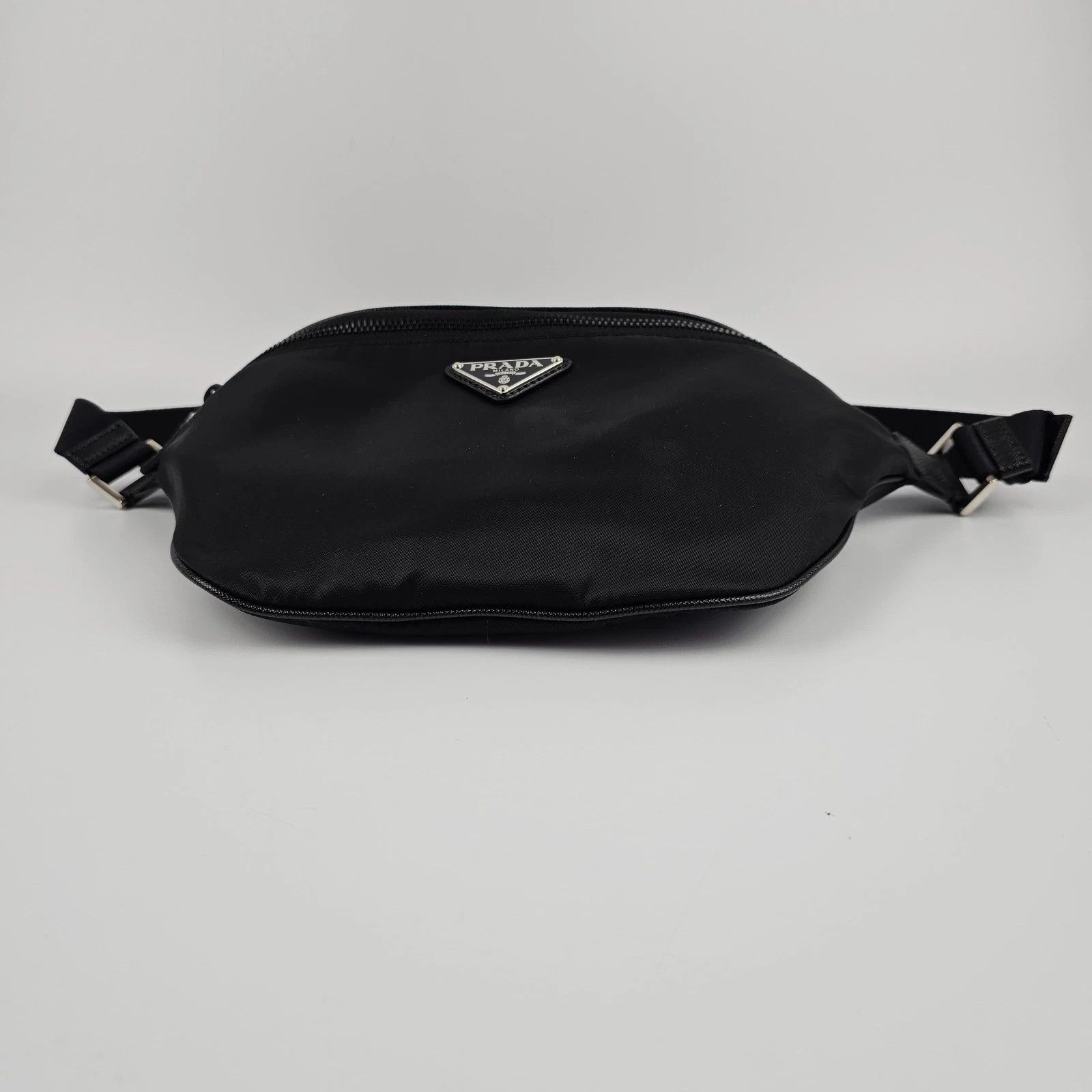Prada PRADA Re-Nylon Saffiano Leather Black Belt Bag Size ONE SIZE - 4 Thumbnail