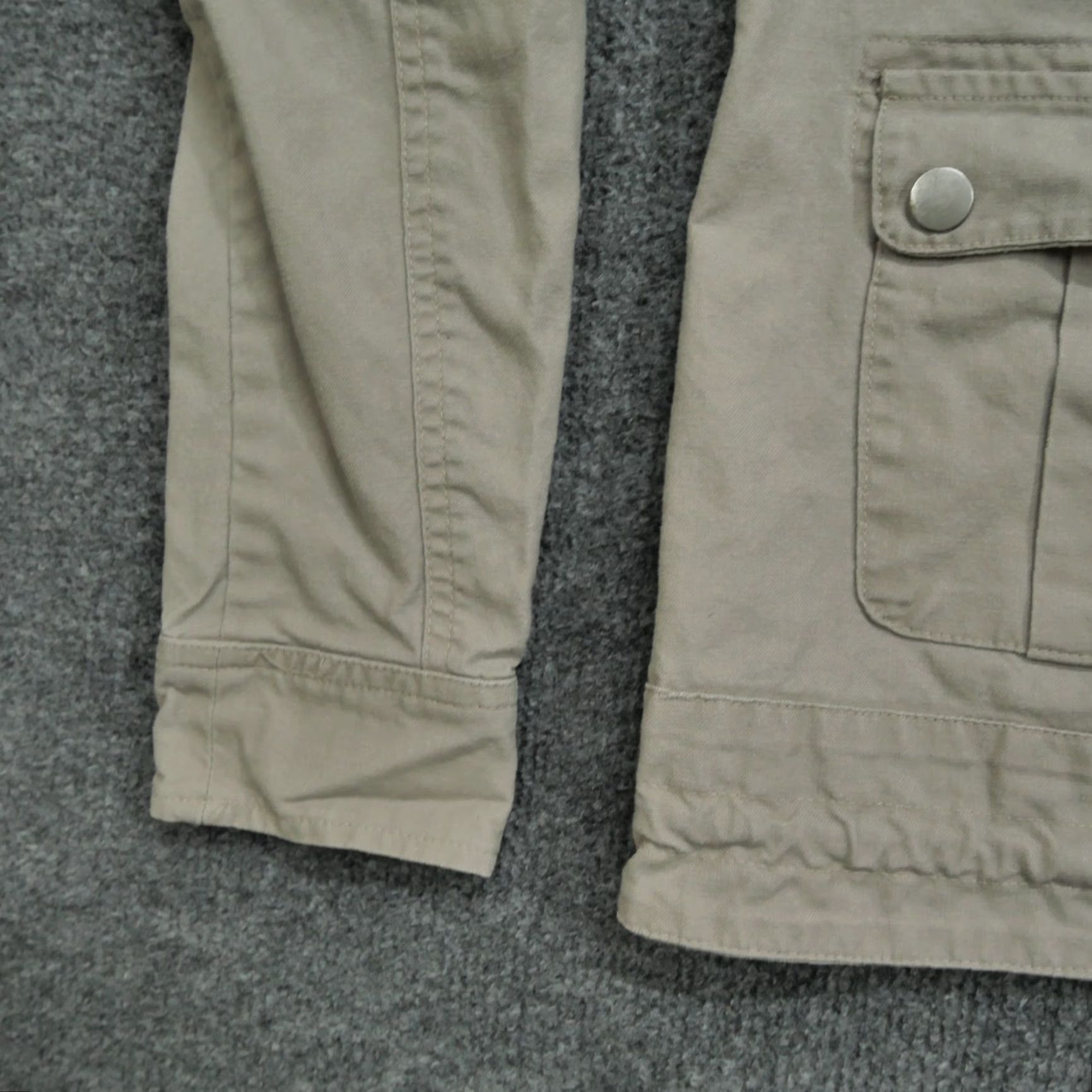 Vintage BKE Buckle Jacket Womens Small Tan Canvas Cinch Collar Waist Full Zip Size S / US 4 / IT 40 - 4 Thumbnail