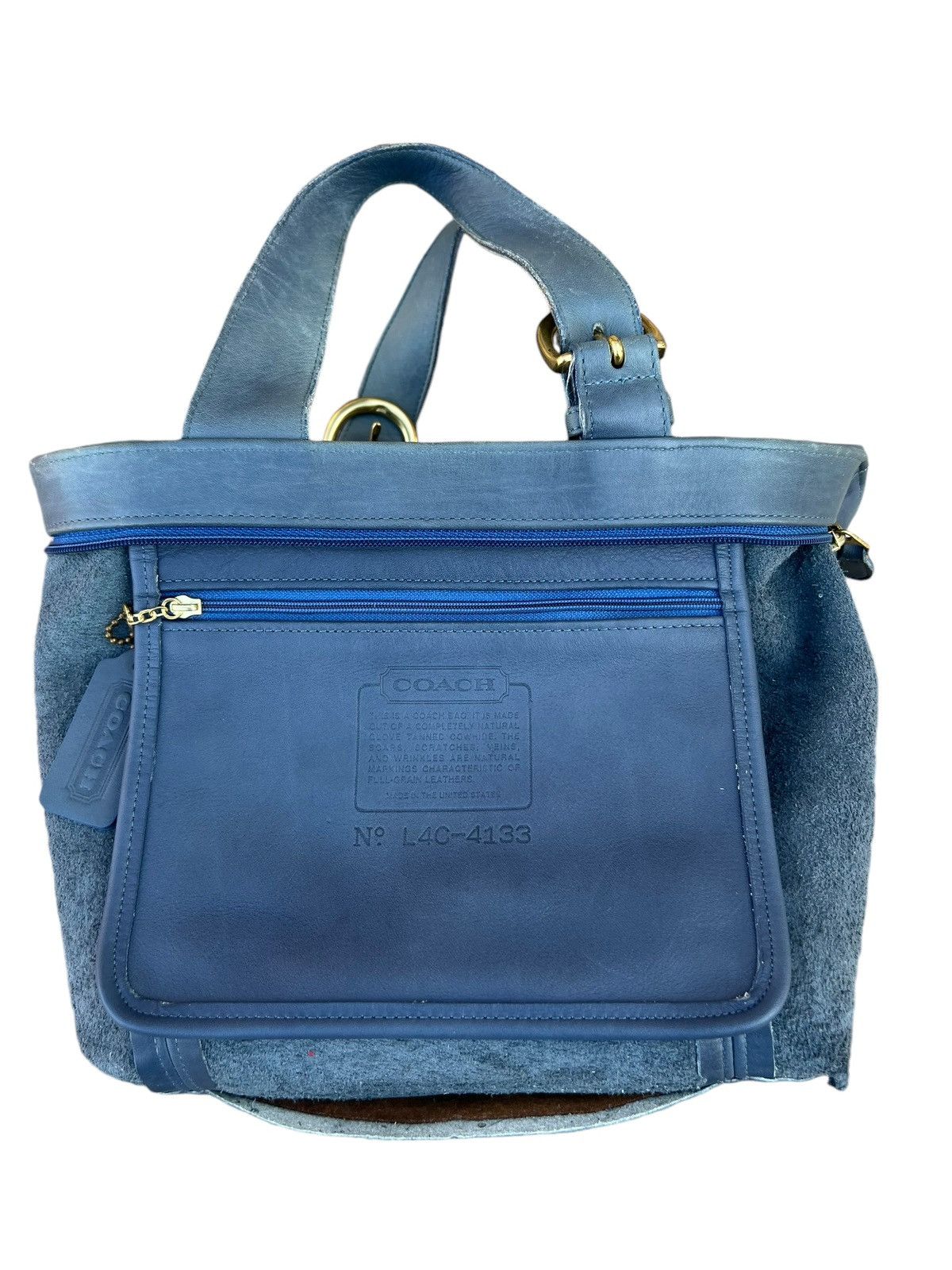 Coach Vintage 90s COACH Distressed Patina Leather Mini Tote Bag Size ONE SIZE - 21 Thumbnail