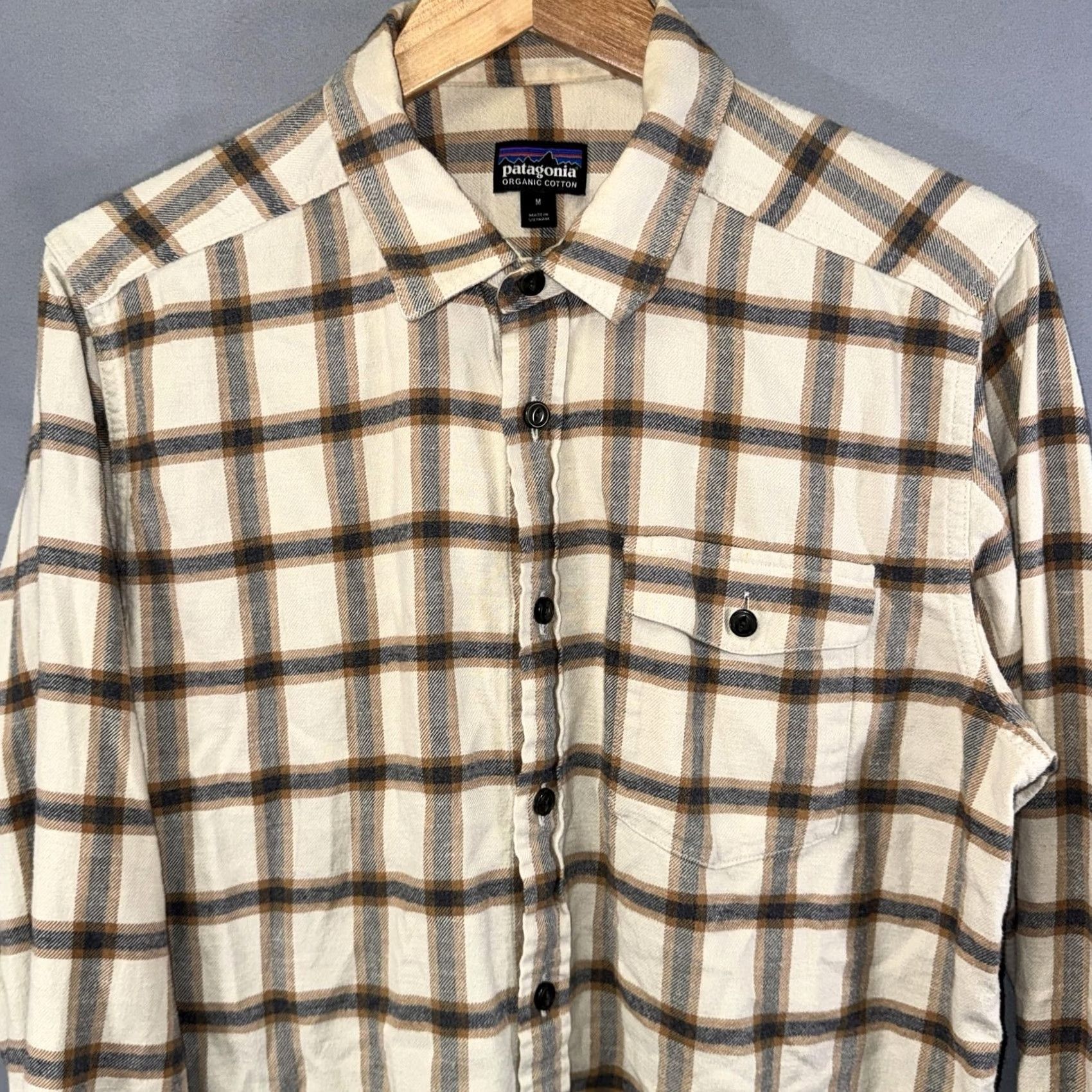 Patagonia Patagonia Shirt Mens Medium Beige Brown Plaid Organic Cotton Button-Up Casual Shirt Size US M / EU 48-50 / 2 - 3 Thumbnail