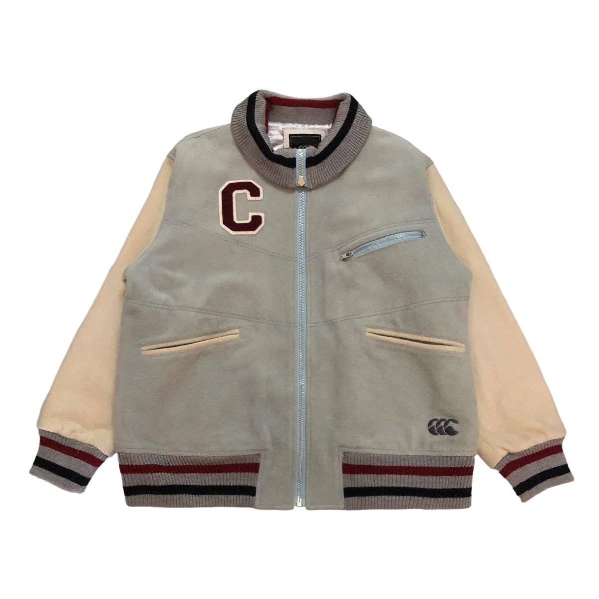 Canterbury of New Zealand 🔥VINTAGE WOOL BOMBER JACKET CANTERBURY BIG LOGO SPELL OUT Size US L / EU 52-54 / 3 - 2 Thumbnail