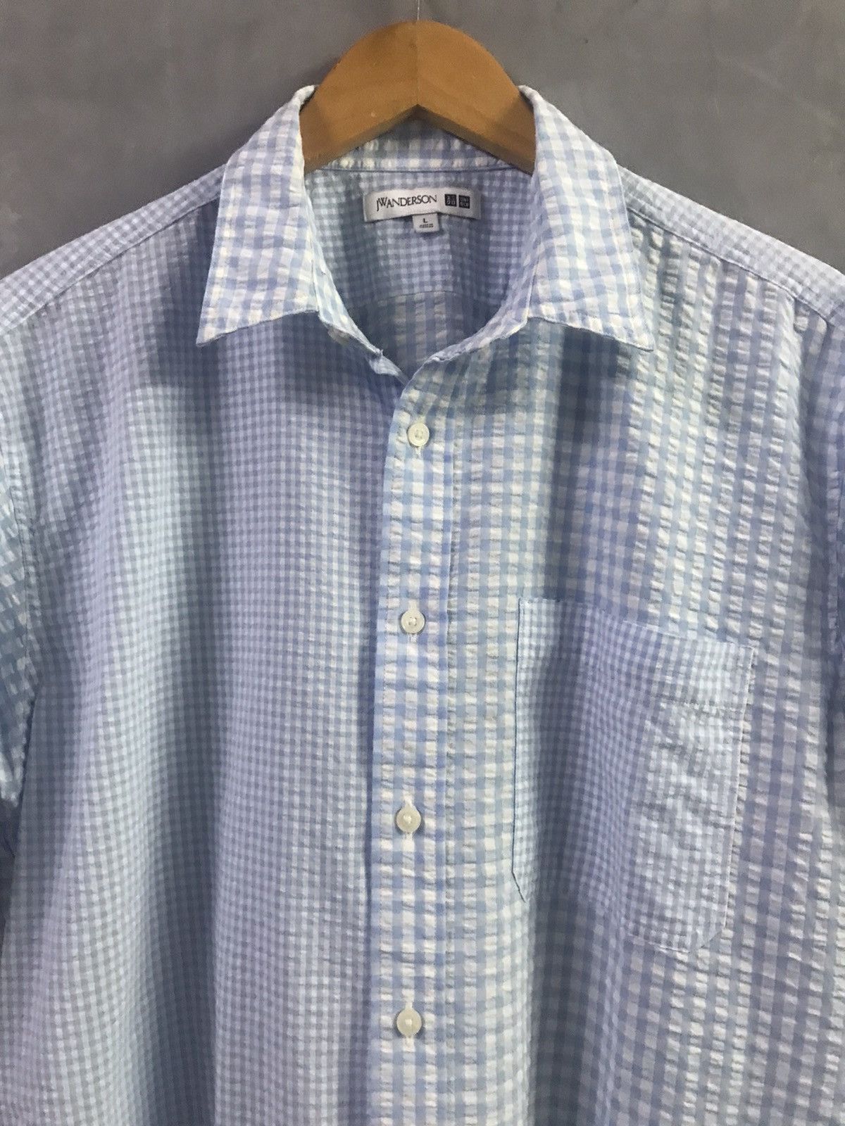 JW Anderson × Uniqlo J.W Anderson x Uniqlo Checkered Open Collar Button Up Shirt Size US L / EU 52-54 / 3 - 2 Thumbnail